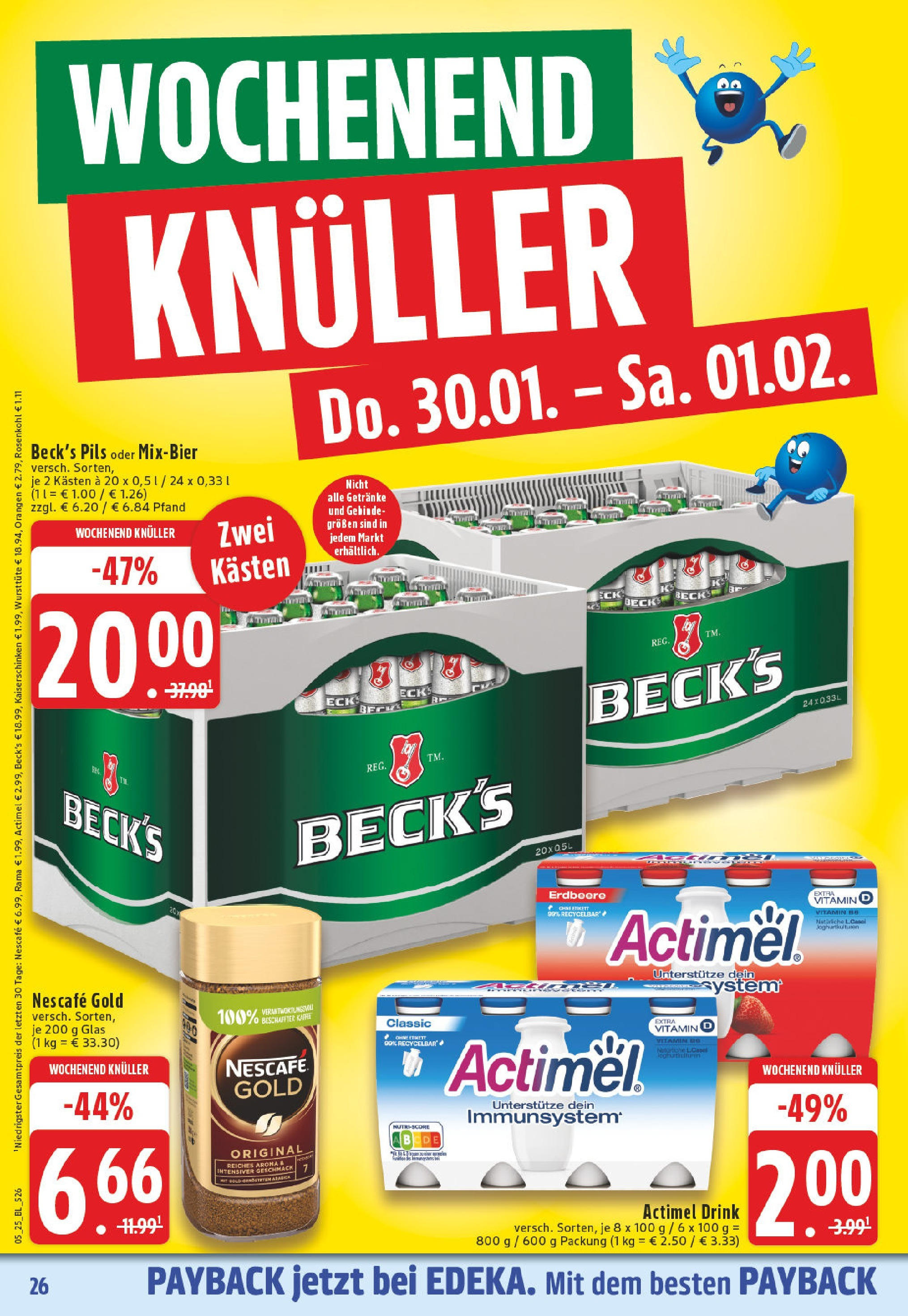 Edeka - Lippstadt, Otto-Hahn-Straße 1 (ab 27.01.2025) » Angebote Online | Seite: 26 | Produkte: Nescafe, Rama, Pils, Nescafe gold