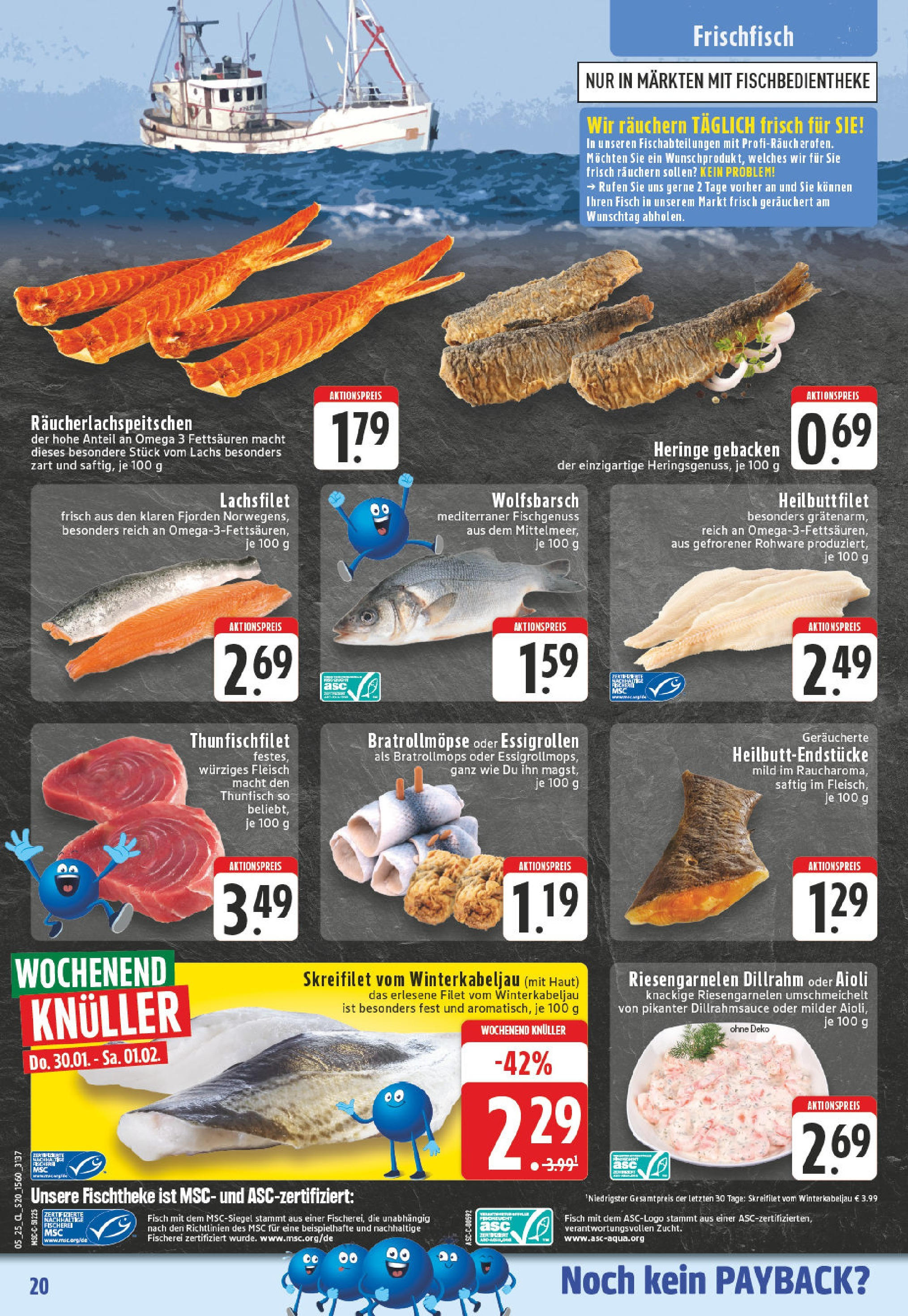 E center Prospekt Kleve, Hoffmann Allee 35+41a (ab 27.01.2025) » Angebote Online | Seite: 20 | Produkte: Thunfisch, Fisch, Lachs, Fleisch