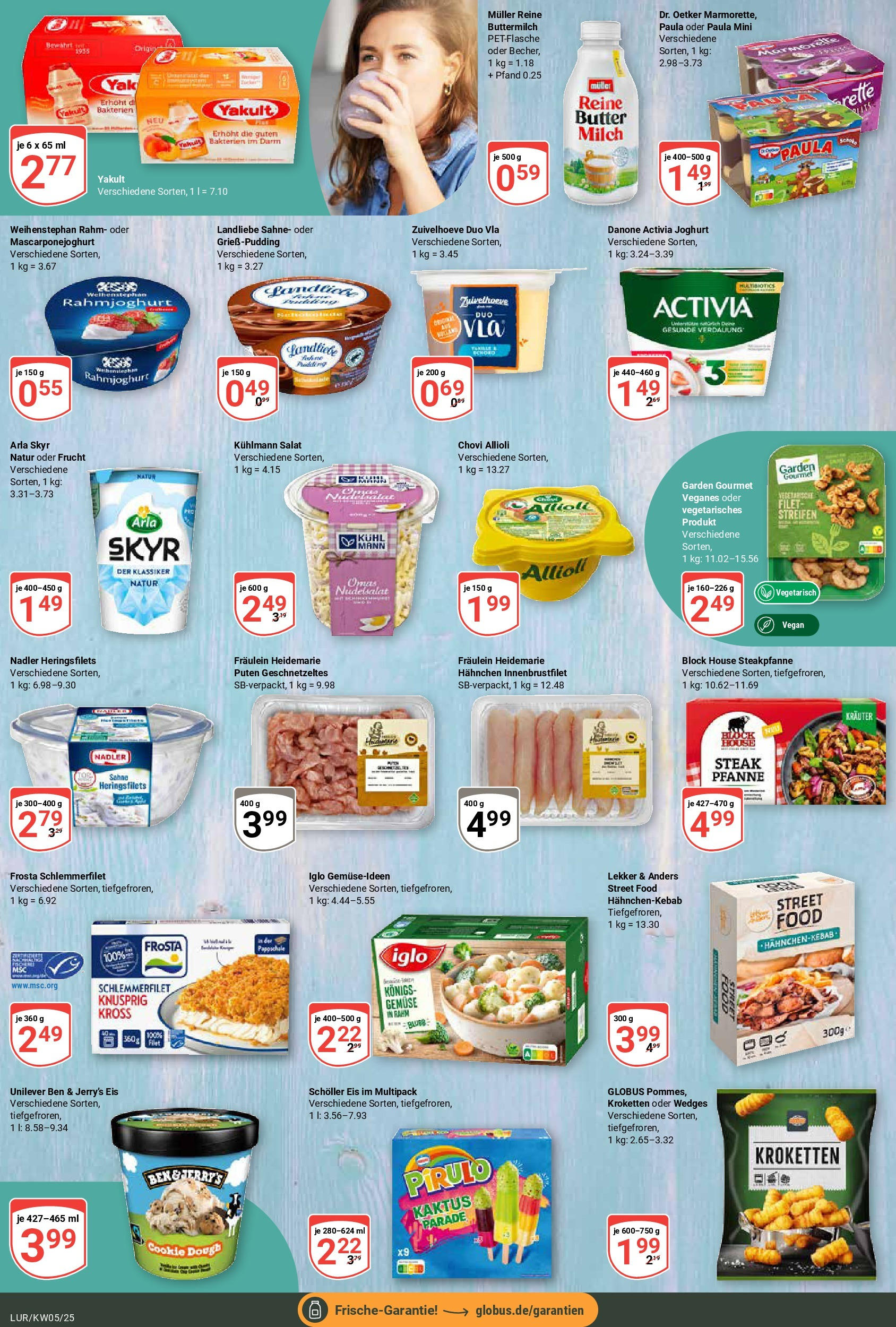 Globus - Hamburg, Grandkuhlenweg 11 (ab 27.01.2025) » Angebote online | Seite: 12 | Produkte: Milch, Joghurt, Arla skyr, Salat