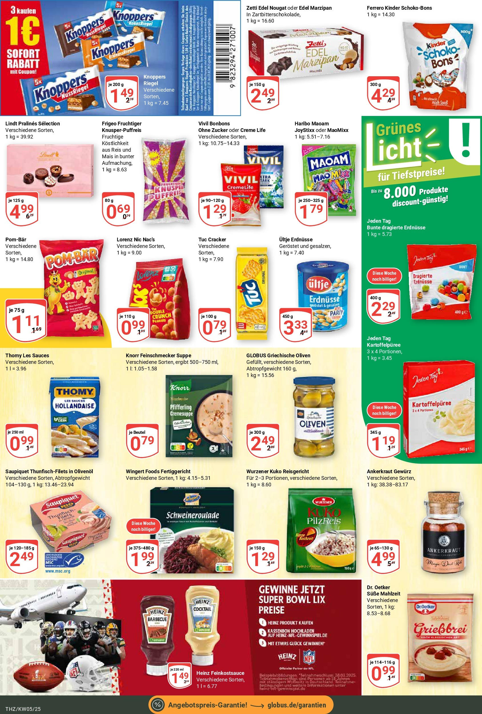 Globus - Zeitz, r Straße 3 (ab 27.01.2025) » Angebote online | Seite: 18 | Produkte: Erdnüsse, Thomy les sauces, Thunfisch, Reis