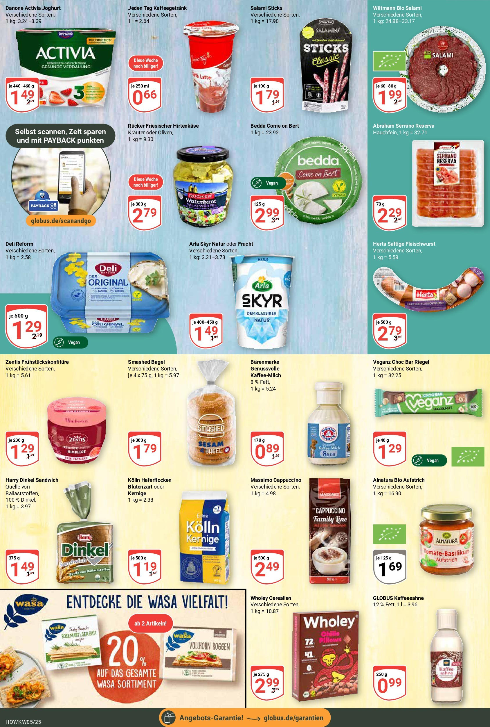 Globus - Hoyerswerda, Kamenzer Bogen 1 (ab 27.01.2025) » Angebote online | Seite: 17 | Produkte: Kolln haferflocken, Kolln, Danone activia, Kaffee