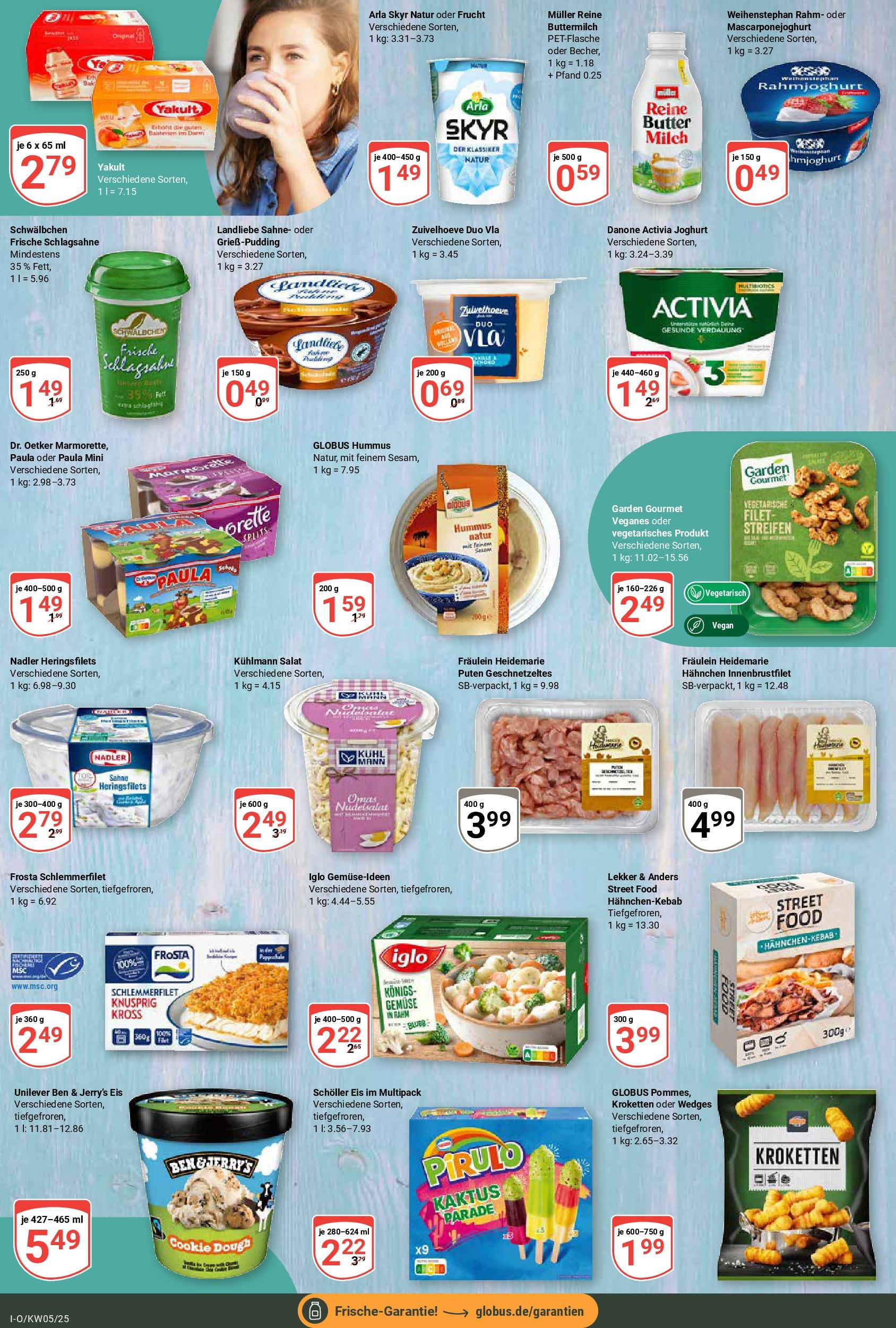 Globus - Idar-Oberstein, Zwischen Wasser 13 (ab 27.01.2025) » Angebote online | Seite: 10 | Produkte: Danone activia, Milch, Frosta, Arla skyr