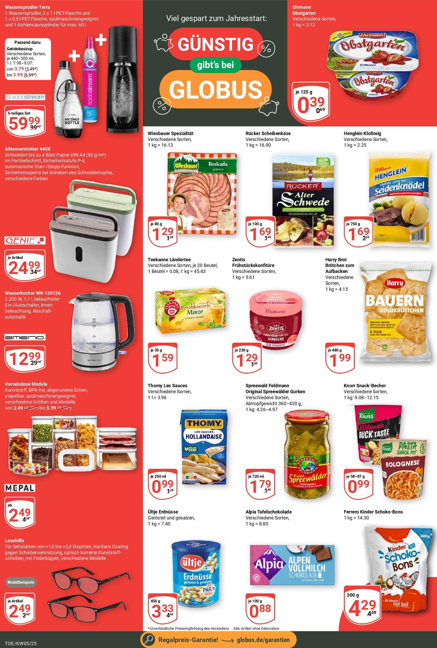 Globus - Tönisvorst, Höhenhöfe 19 (ab 27.01.2025) » Angebote online | Seite: 2 | Produkte: Aktenvernichter, Pasta, Brot, Sodastream