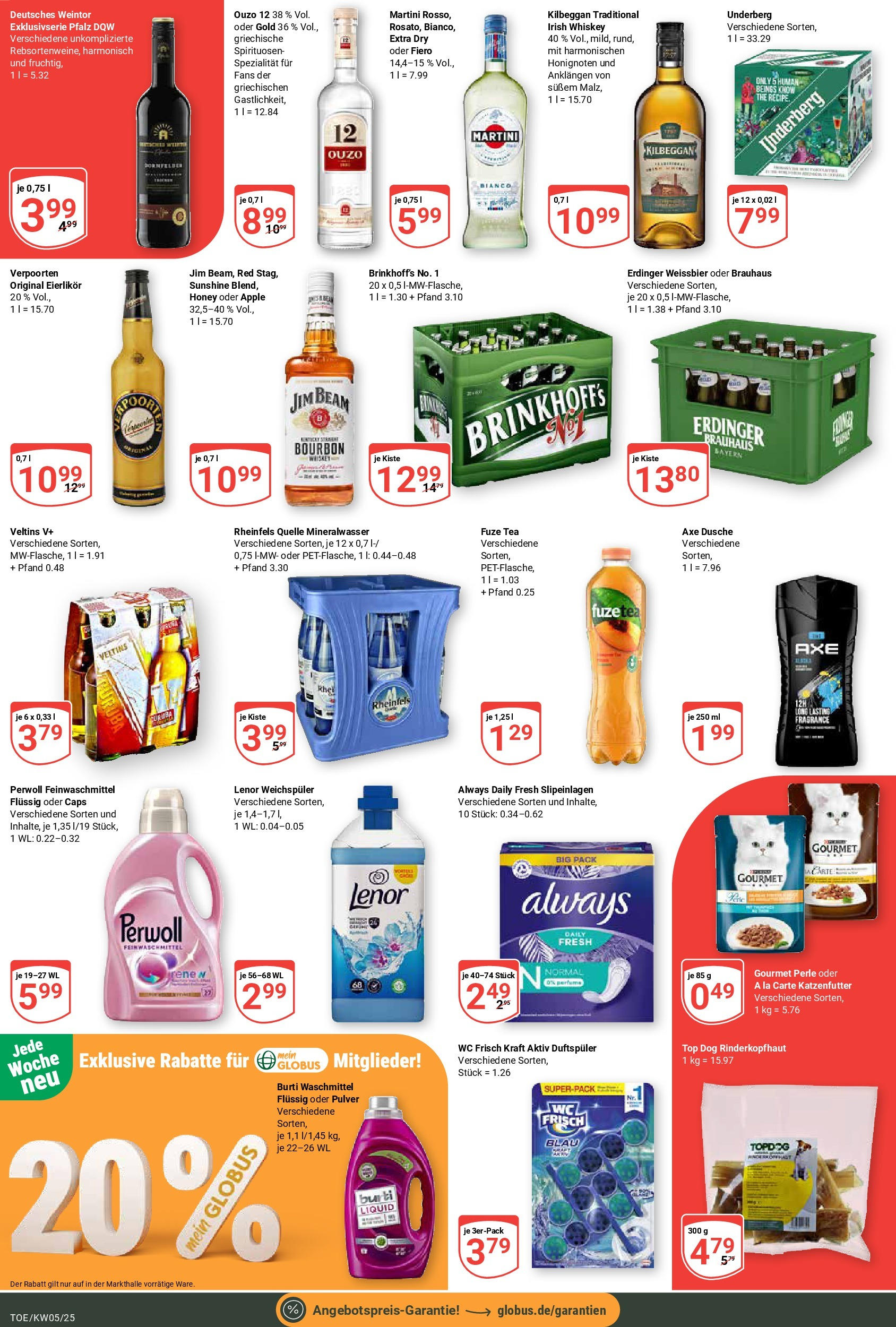 Globus - Tönisvorst, Höhenhöfe 19 (ab 27.01.2025) » Angebote online | Seite: 3 | Produkte: Ouzo 12, Erdinger, Weichspüler, Wc frisch