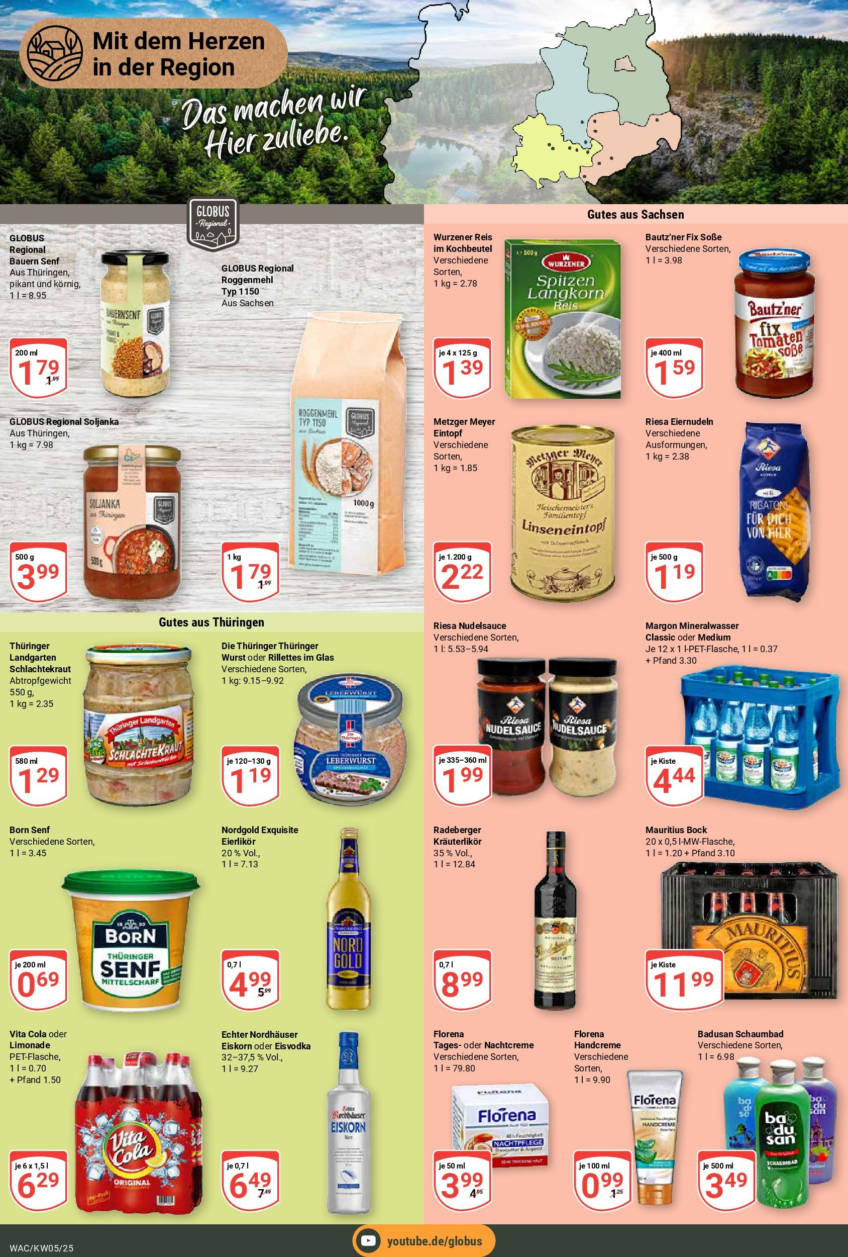 Globus - Markkleeberg, Nordstraße 1 (ab 27.01.2025) » Angebote online | Seite: 11 | Produkte: Mineralwasser, Handcreme, Soße, Reis