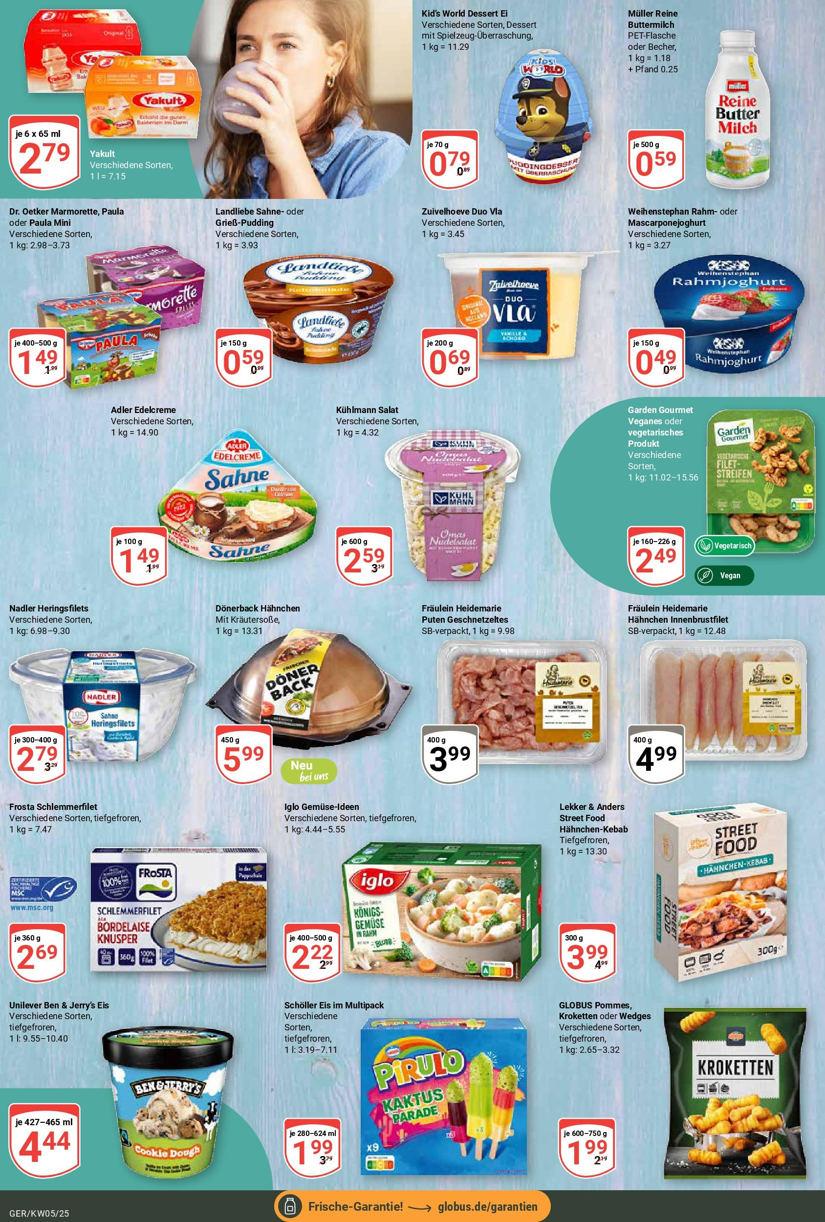 Globus - Gera, An der Beerweinschänke Nr. 2 (ab 27.01.2025) » Angebote online | Seite: 10 | Produkte: Hahnchen, Butter, Iglo, Ben & Jerry's