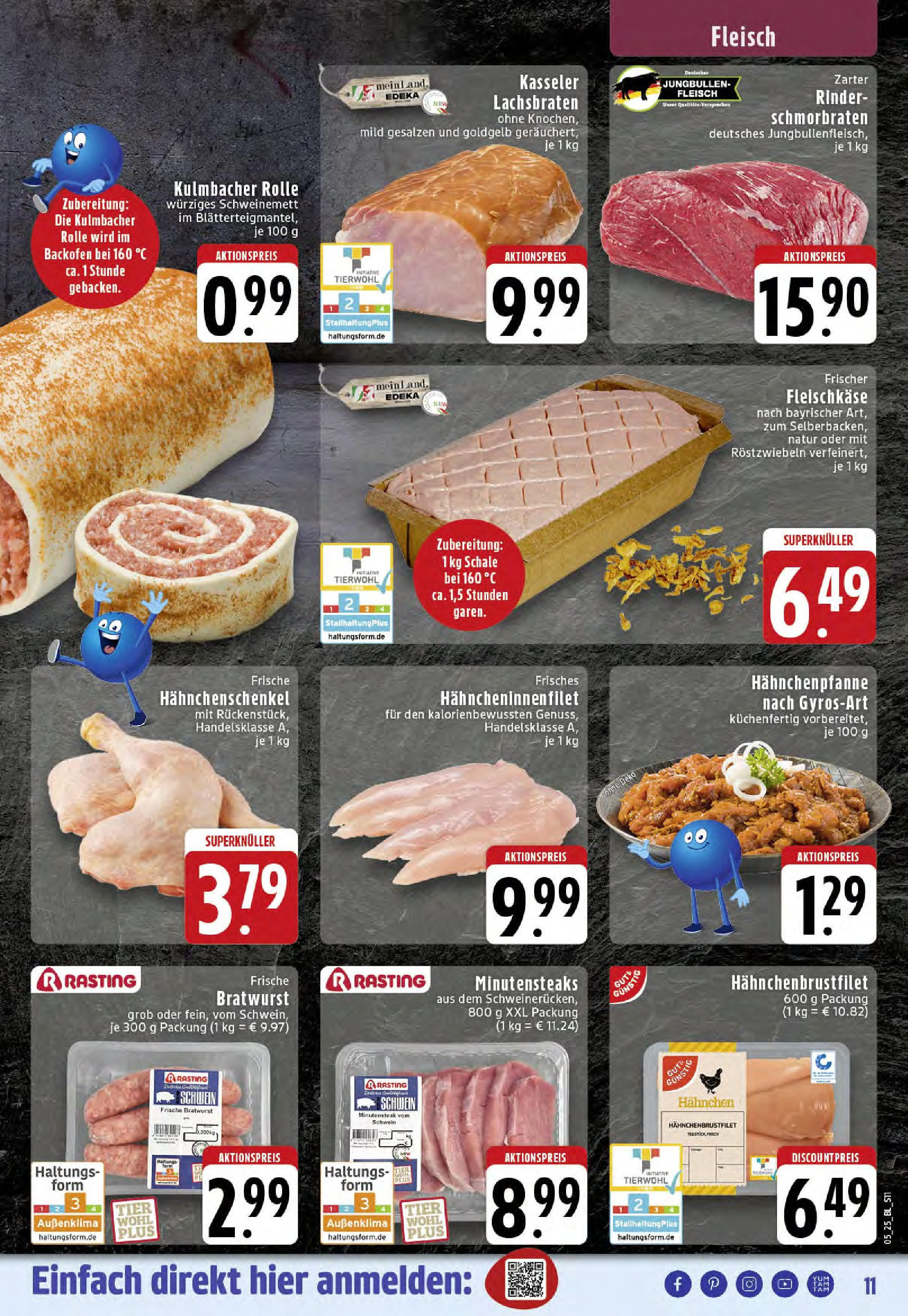 Edeka - Rheine, Felsenstraße 1 (ab 27.01.2025) » Angebote Online | Seite: 11 | Produkte: Hahnchen, Hahnchenschenkel, Backofen, Fleisch