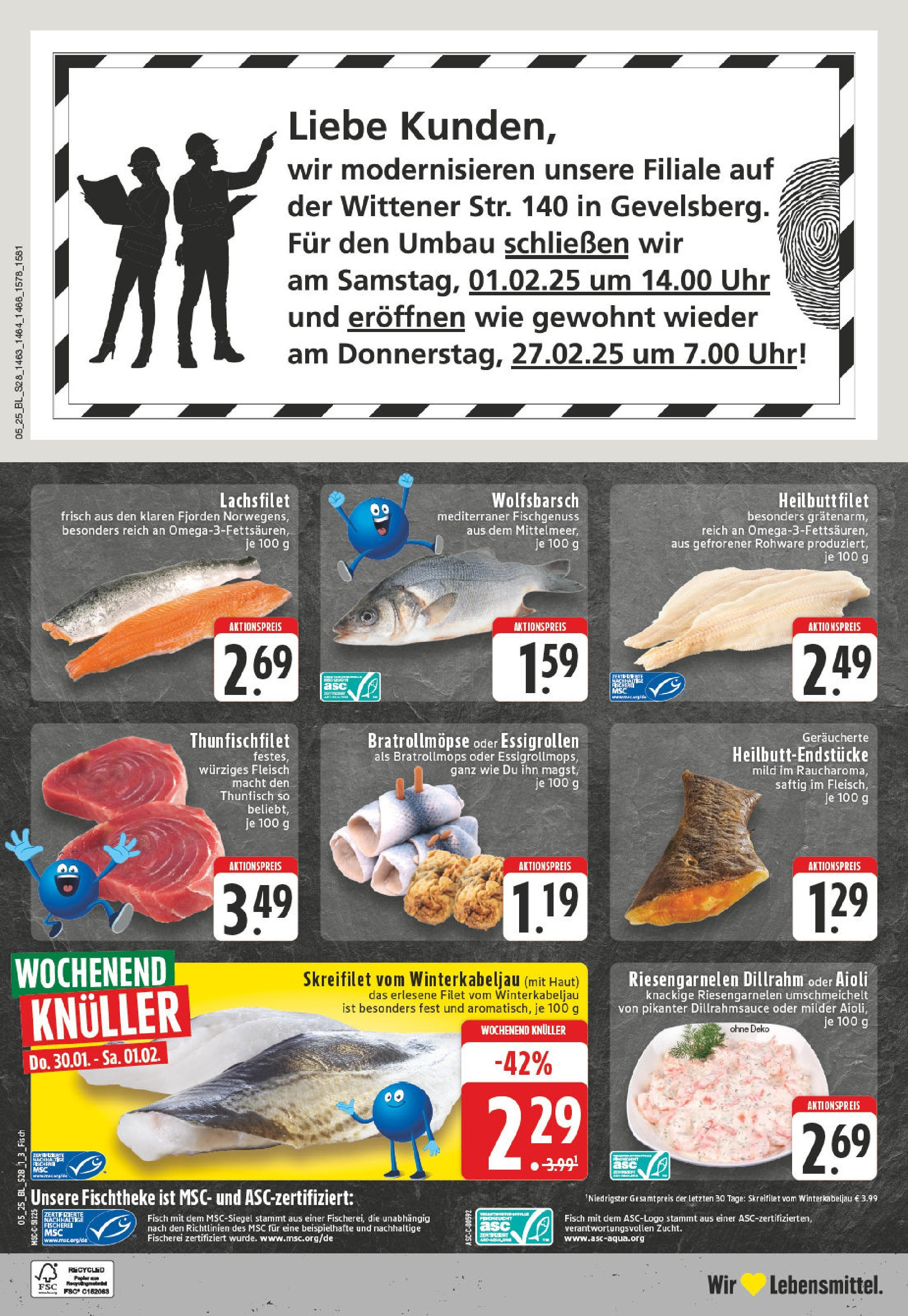 Edeka - Gevelsberg, Wittener Straße 1 (ab 27.01.2025) » Angebote Online | Seite: 28 | Produkte: Thunfisch, Fisch, Fleisch, Uhr