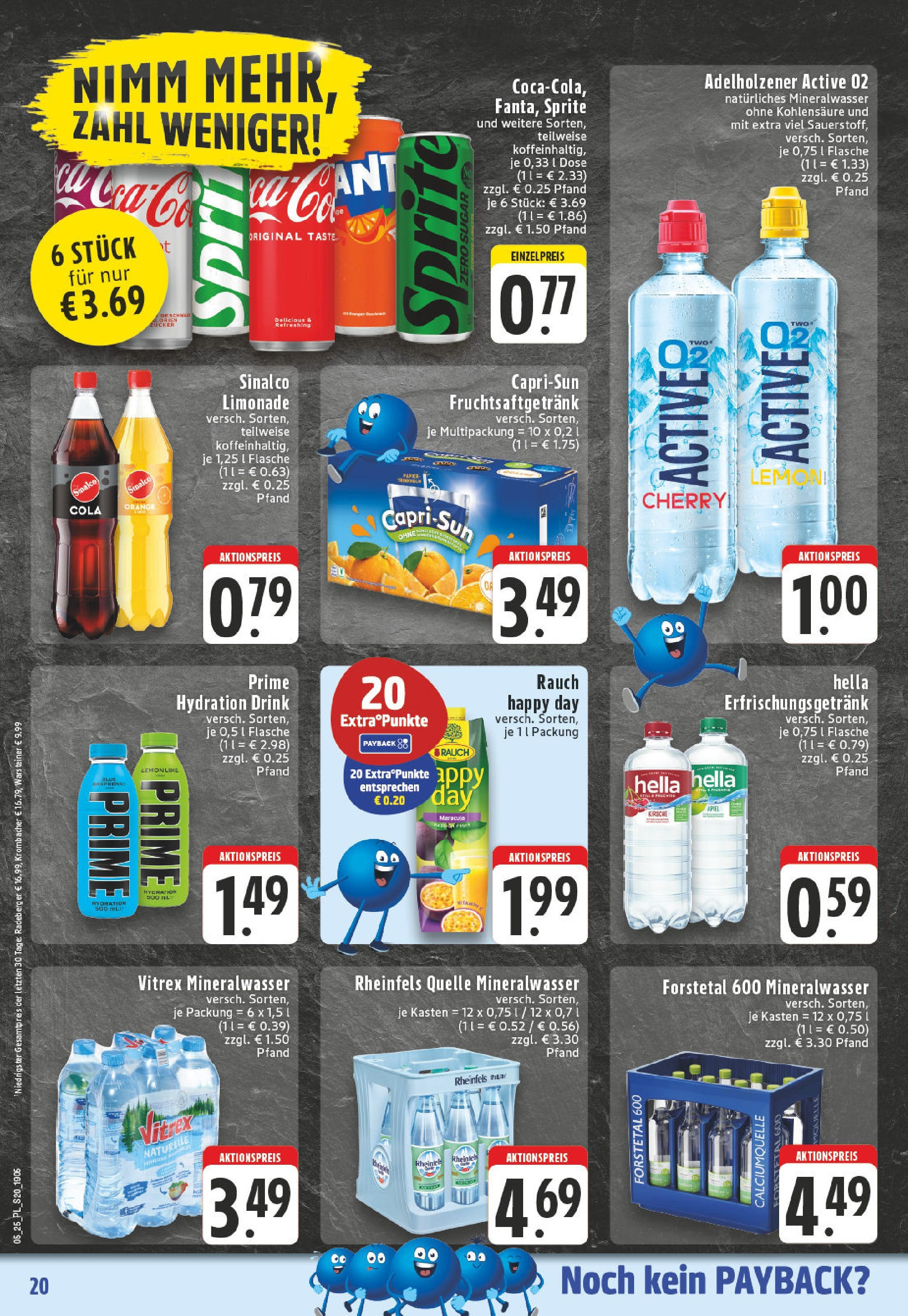 Edeka - Lippstadt, Otto-Hahn-Straße 1 (ab 27.01.2025) » Angebote Online | Seite: 20 | Produkte: Cola, Adelholzener, Hella, Krombacher