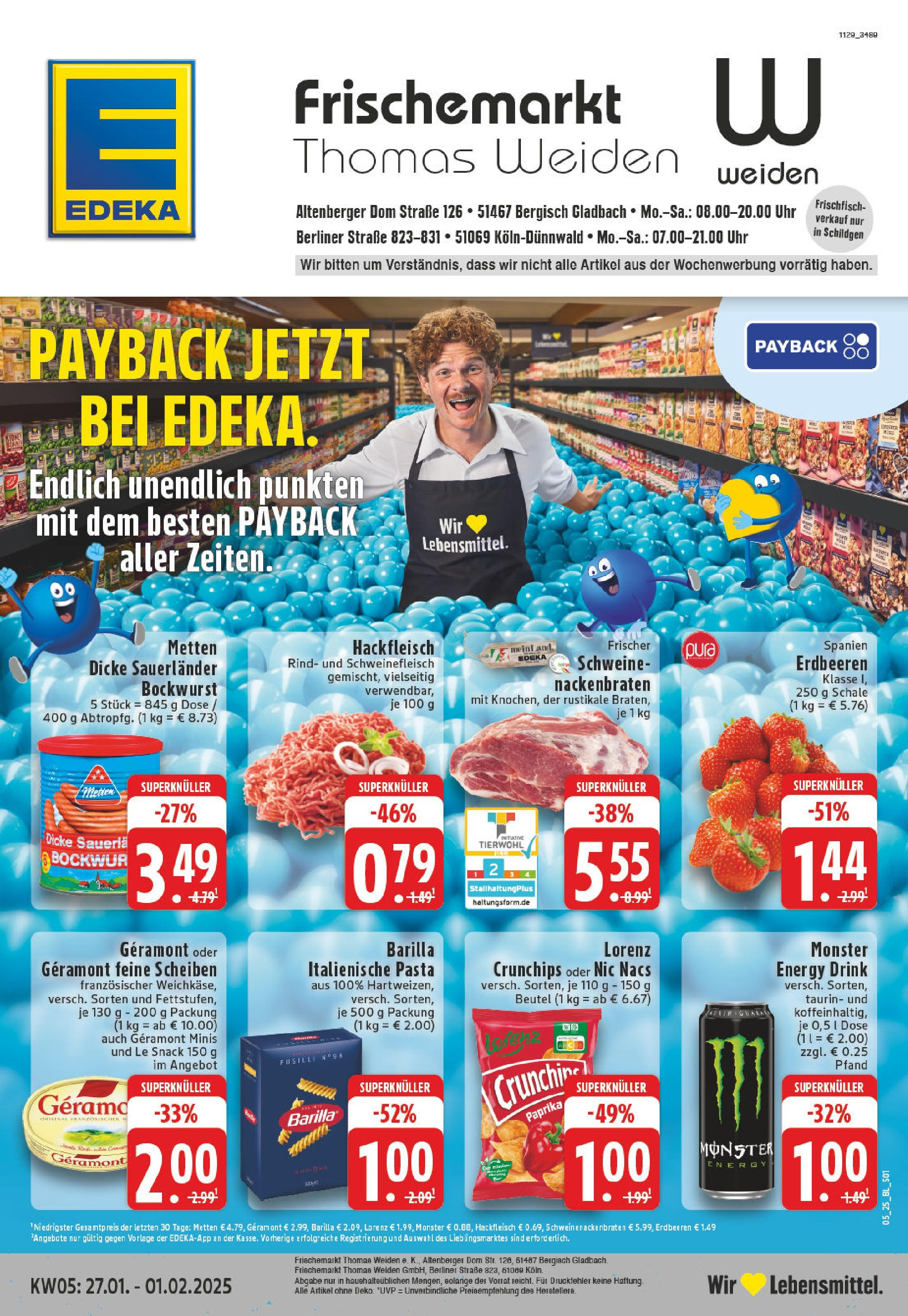 EDEKA Prospekt ab 27.01.2025 - Köln, Berliner Straße 823 Online