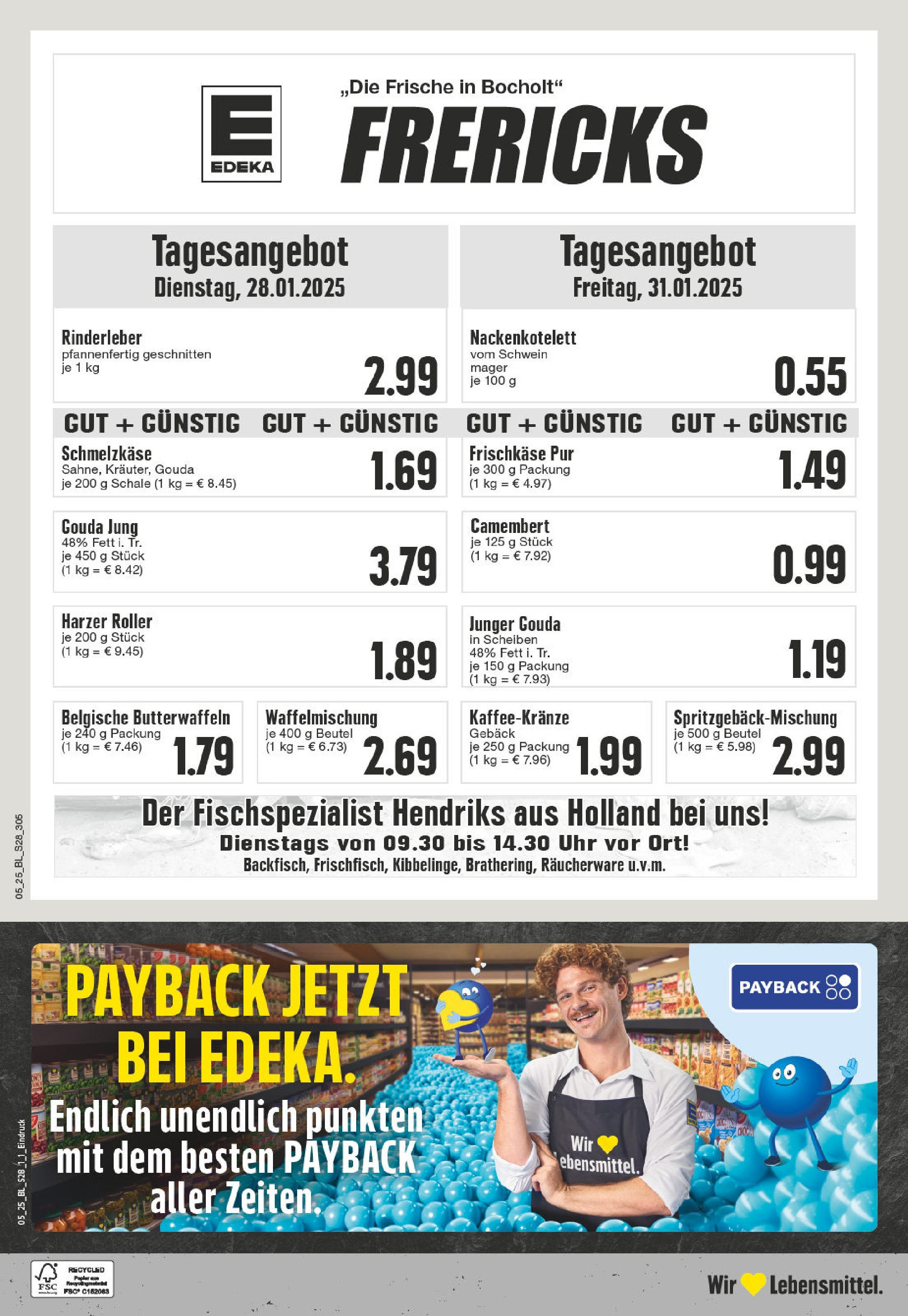 Edeka - Bocholt, Moltkestraße 1 (ab 27.01.2025) » Angebote Online | Seite: 28 | Produkte: Gouda, Uhr, Frischkase