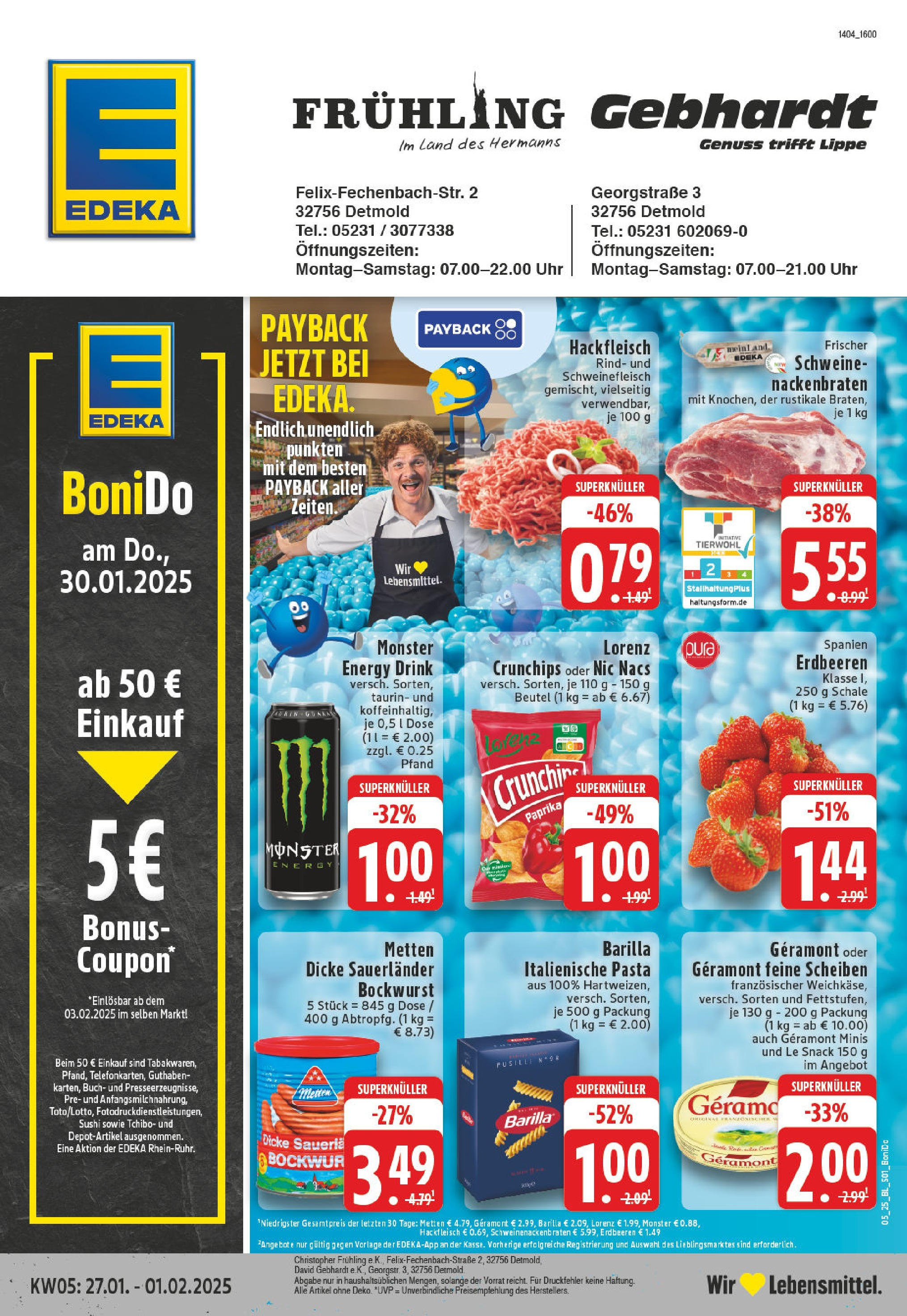 EDEKA Prospekt ab 27.01.2025 - Detmold, Georgstraße 3 Online