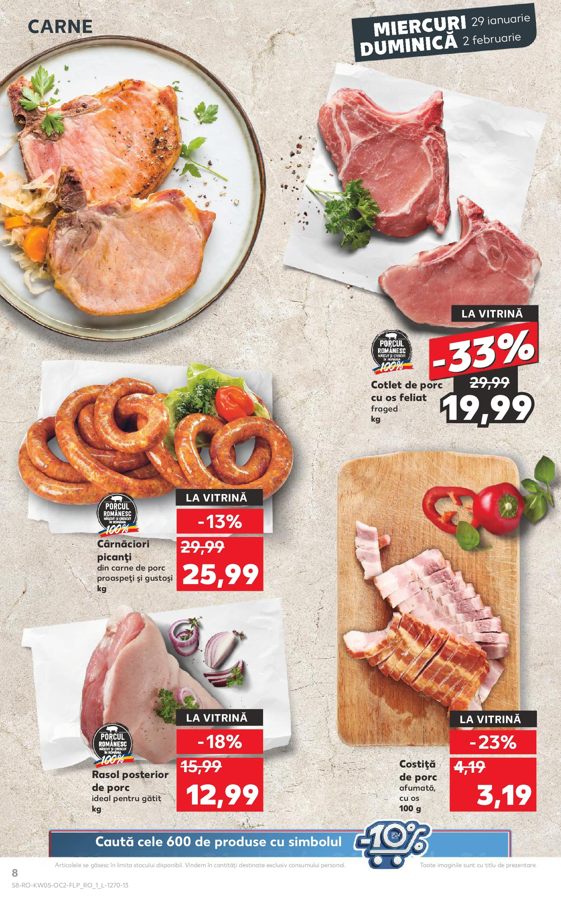 Catalog Kaufland - Deva 29.01.2025 - Revista si Oferta | Pagină: 8 | Produse: Vitrină, Carne De Porc, Rasol