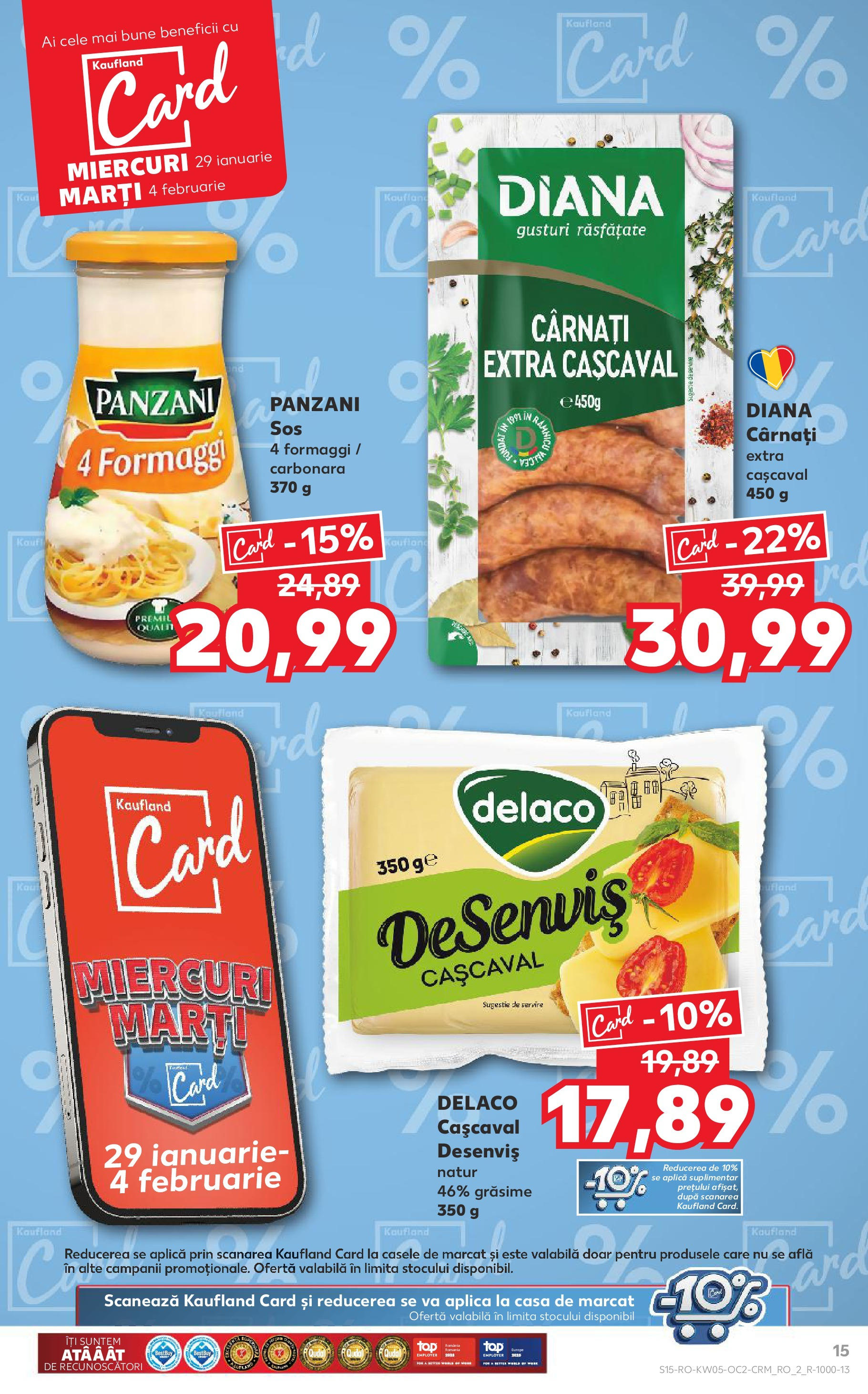 Catalog Kaufland - Deva 29.01.2025 - Revista si Oferta | Pagină: 15 | Produse: Cașcaval, Cârnați