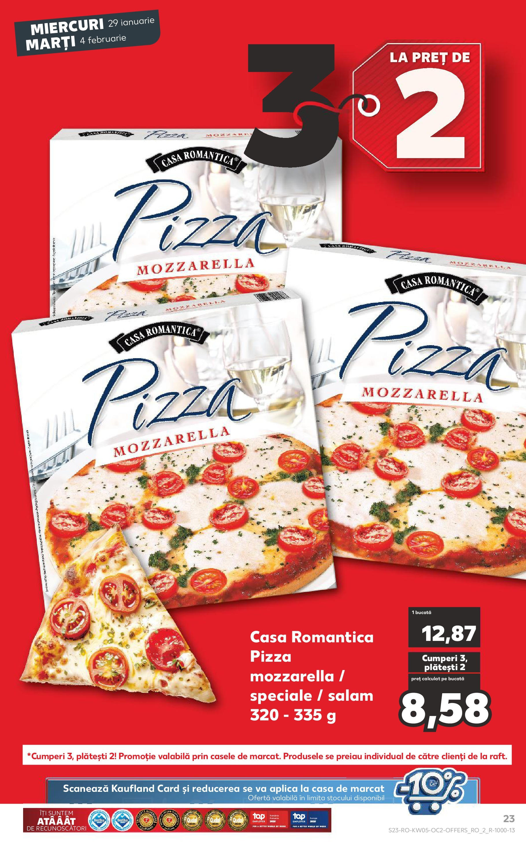 Catalog Kaufland - Deva 29.01.2025 - Revista si Oferta | Pagină: 23 | Produse: Mozzarella, Salam, Pizza