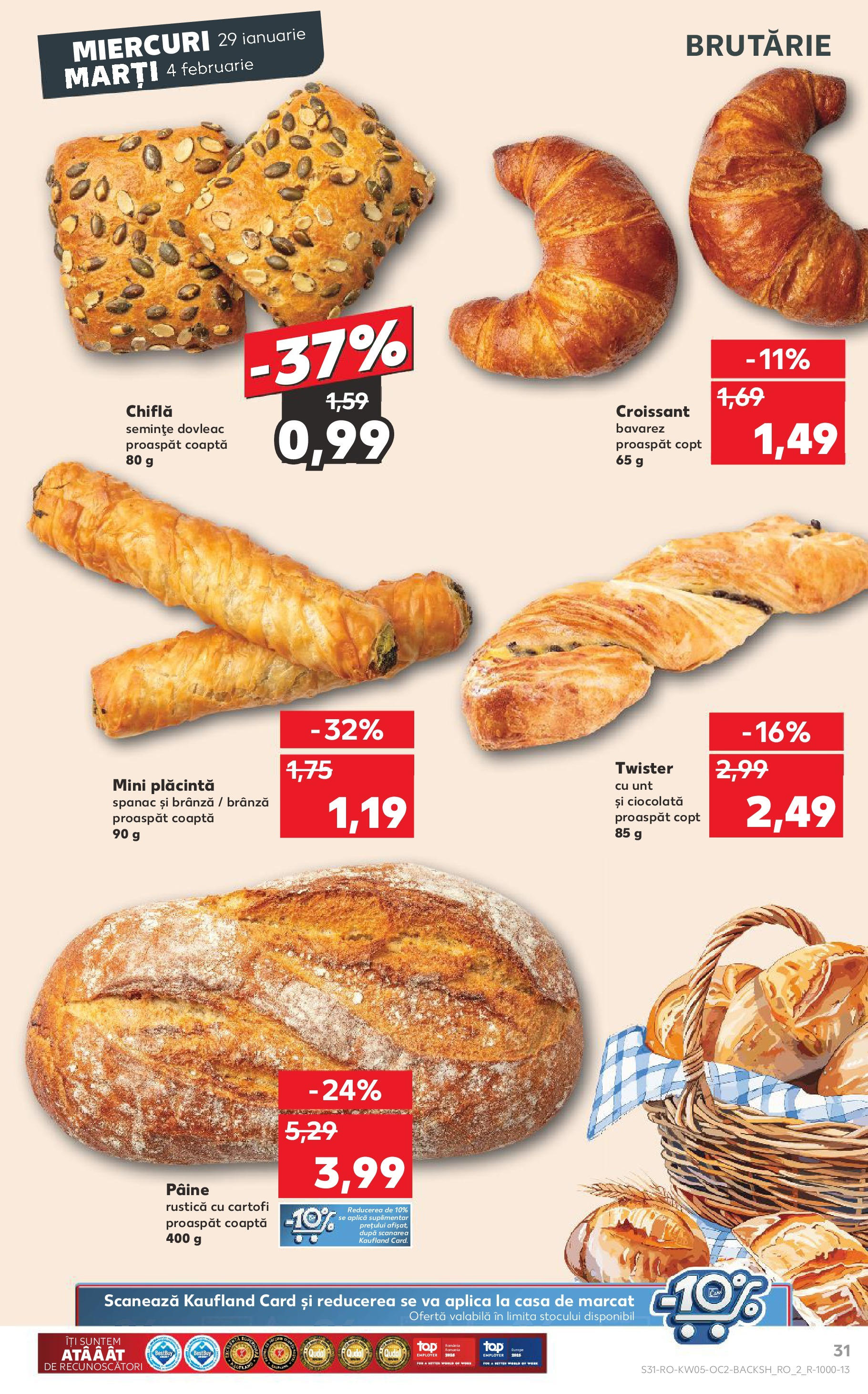 Catalog Kaufland - Deva 29.01.2025 - Revista si Oferta | Pagină: 31 | Produse: Plăcintă, Pâine, Ciocolată, Cartofi