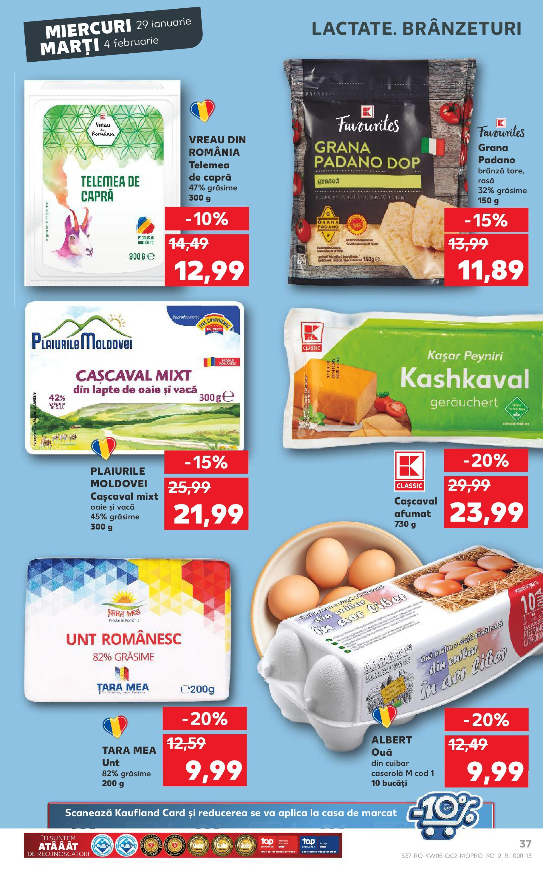 Catalog Kaufland - Deva 29.01.2025 - Revista si Oferta | Pagină: 37 | Produse: Cașcaval, Lapte, Unt, Brânză