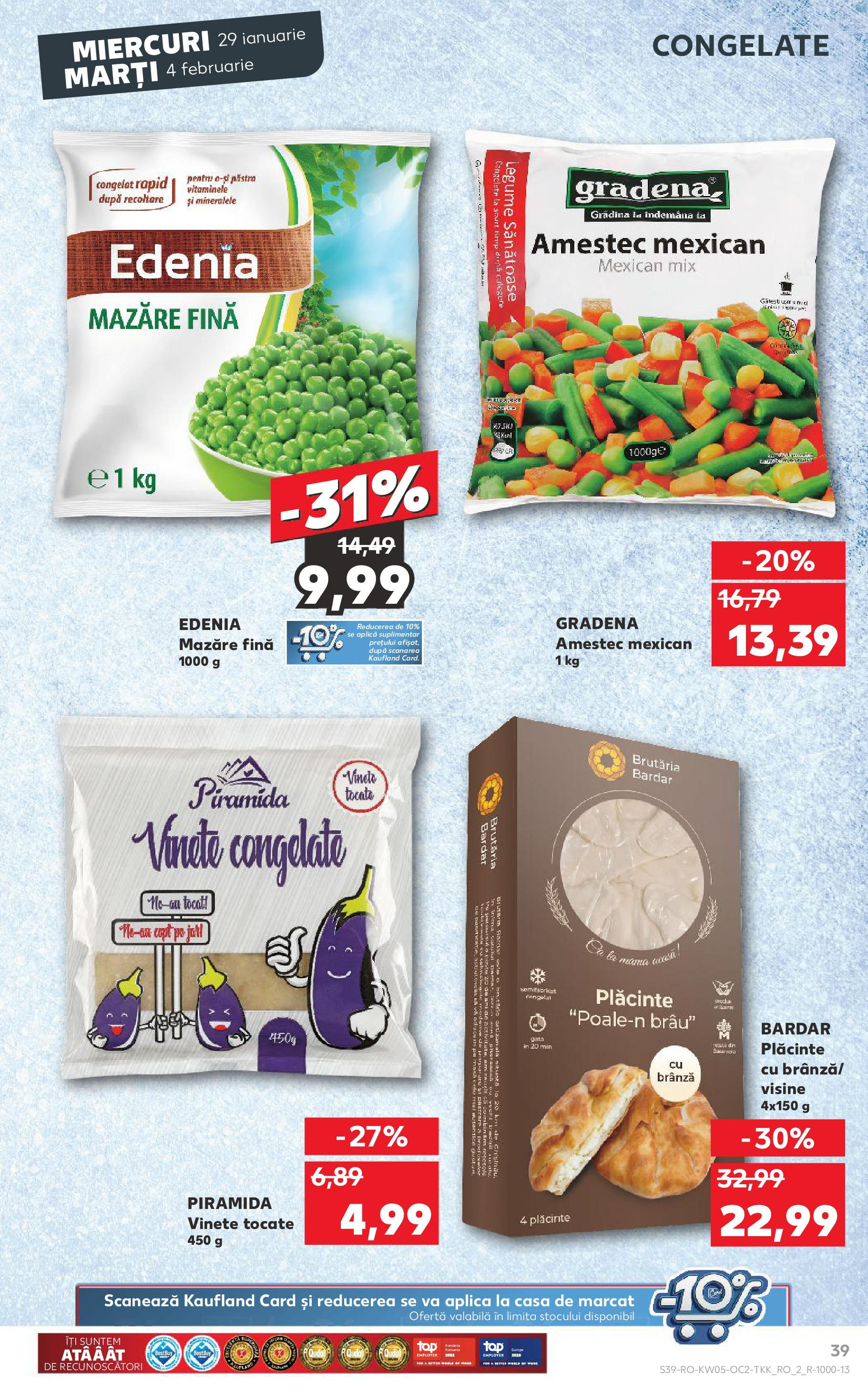 Catalog Kaufland - Deva 29.01.2025 - Revista si Oferta | Pagină: 39 | Produse: Mazăre, Brânză, Legume