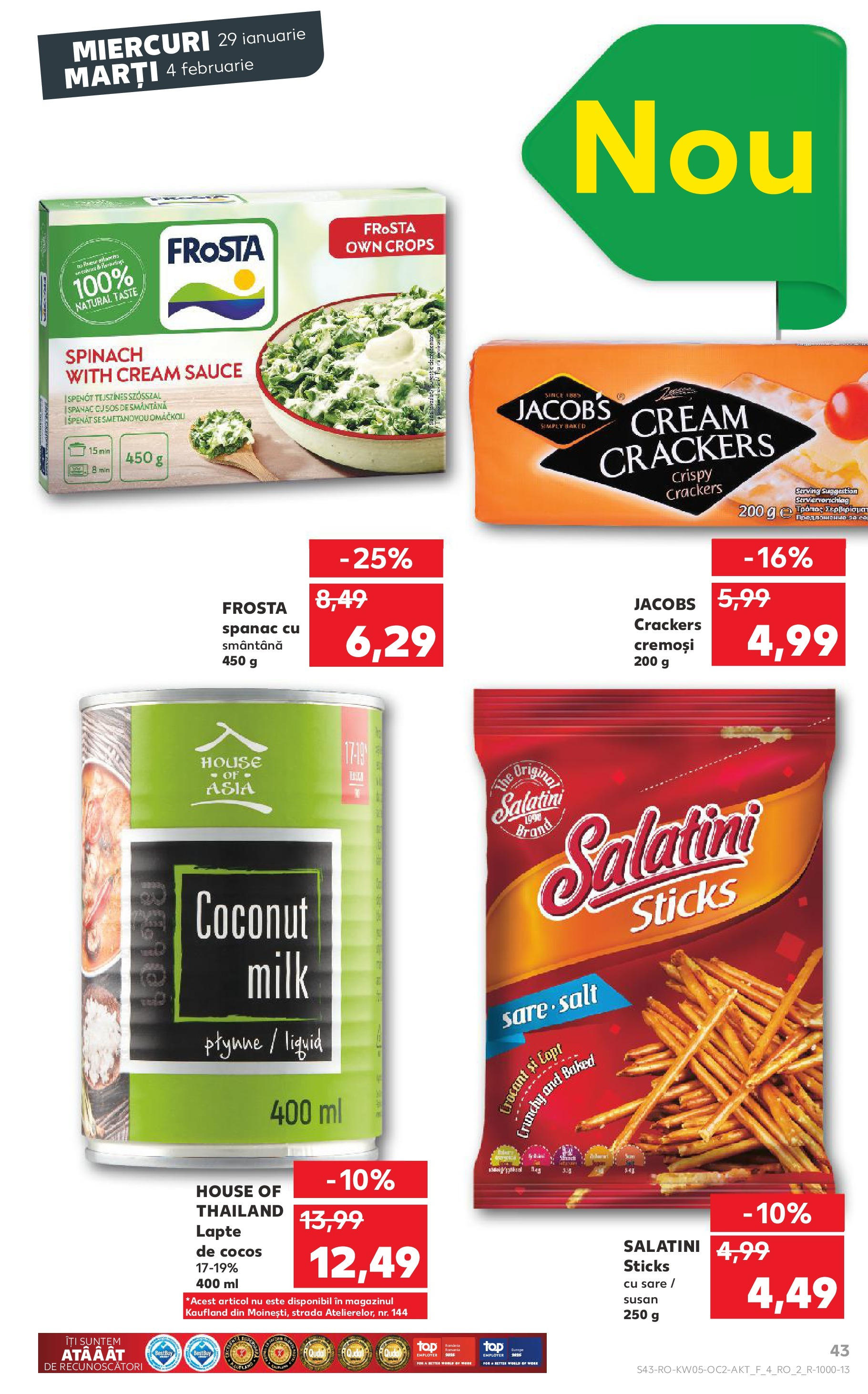 Catalog Kaufland - Deva 29.01.2025 - Revista si Oferta | Pagină: 43 | Produse: Lapte, Smântână, Sare