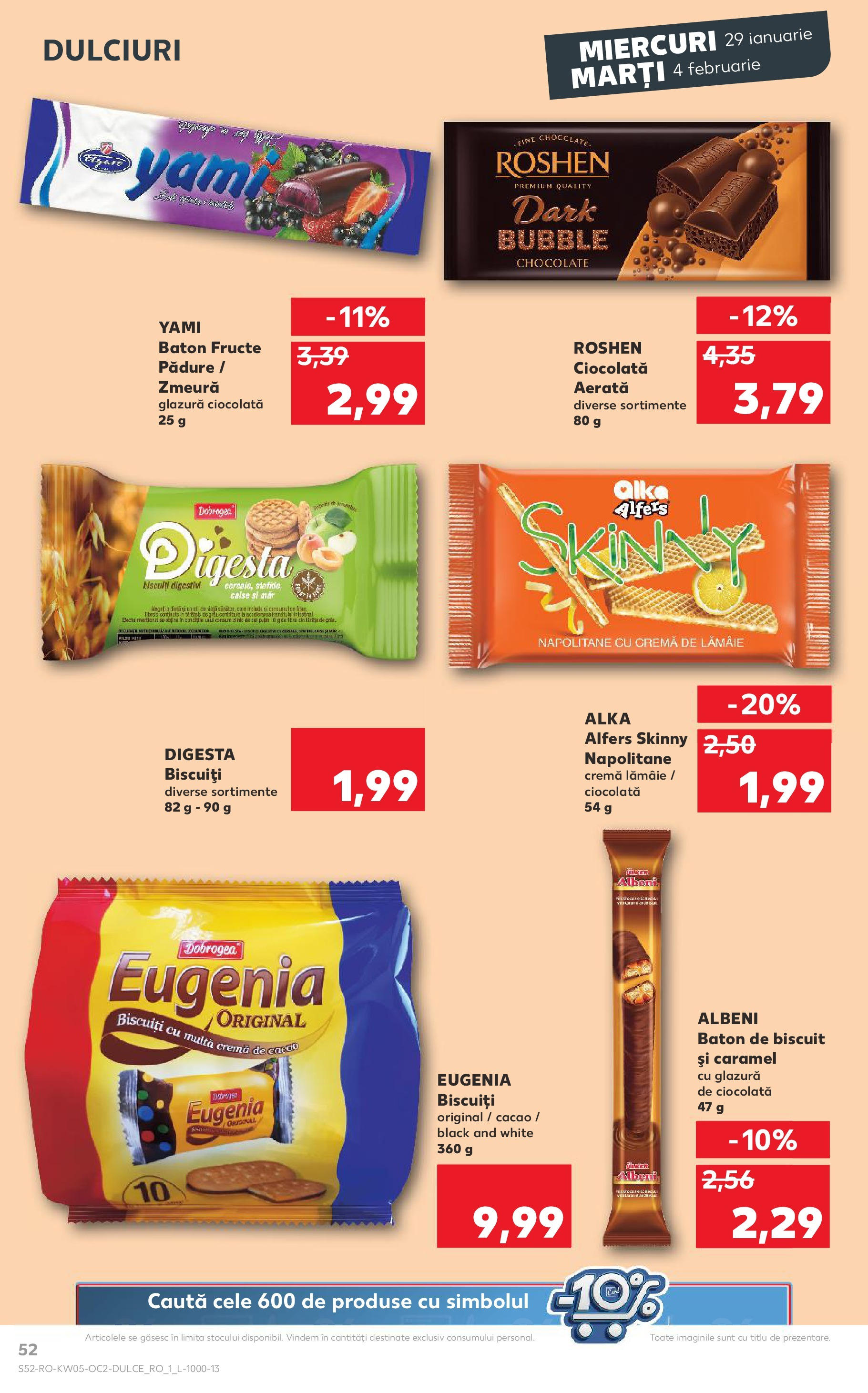 Catalog Kaufland - Deva 29.01.2025 - Revista si Oferta | Pagină: 52 | Produse: Zmeură, Napolitane, Cremă, Fructe