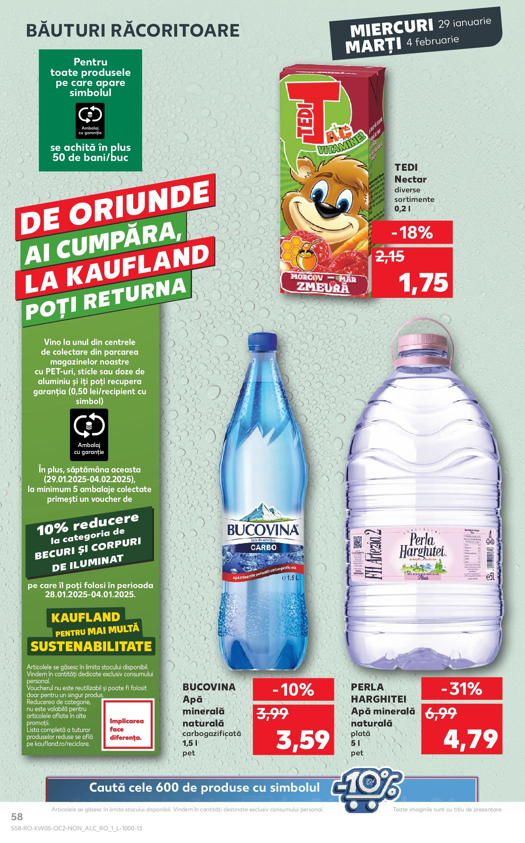 Catalog Kaufland - Deva 29.01.2025 - Revista si Oferta | Pagină: 58 | Produse: Zmeură, Apă