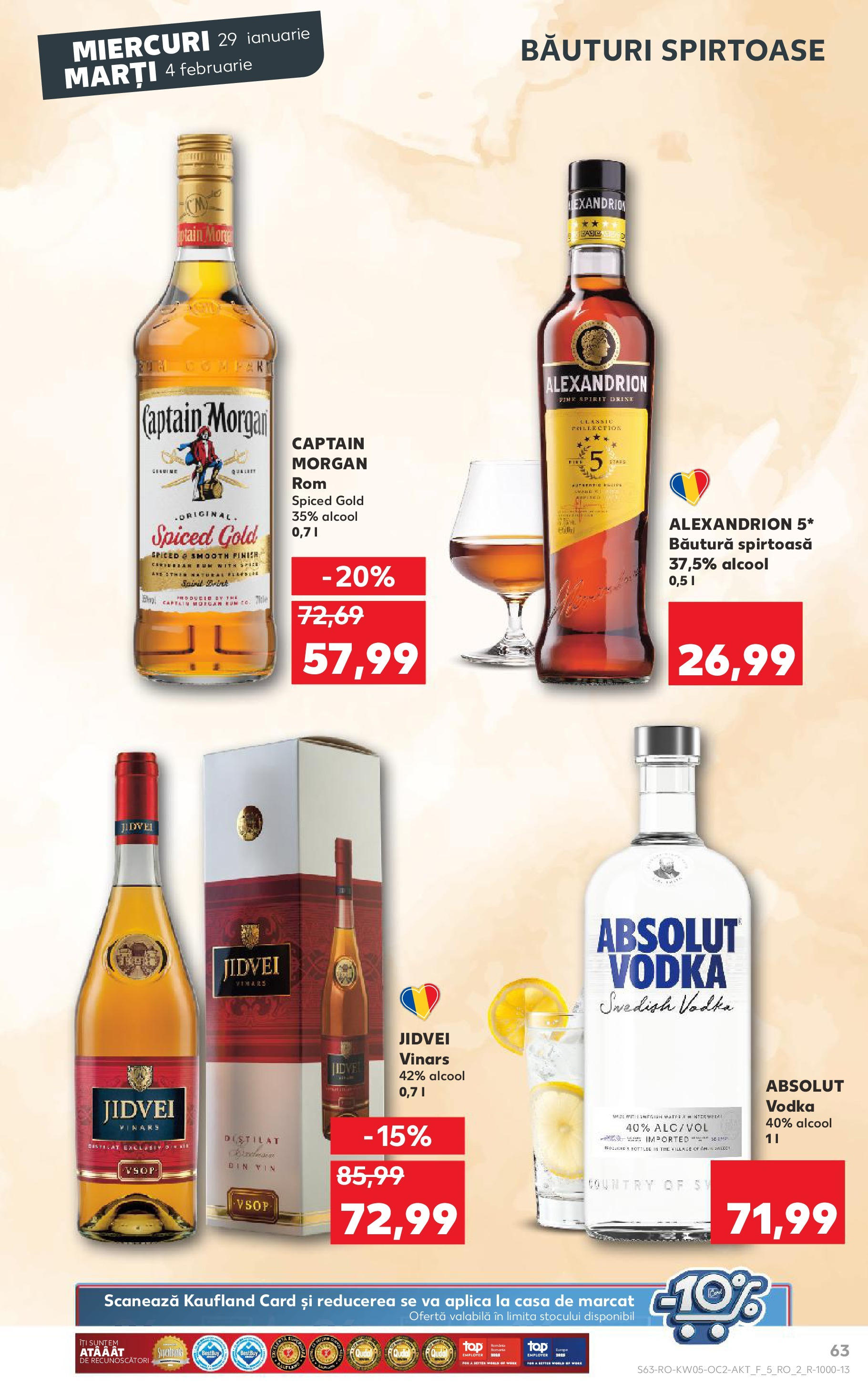 Catalog Kaufland - Deva 29.01.2025 - Revista si Oferta | Pagină: 63 | Produse: Vin, Vodka