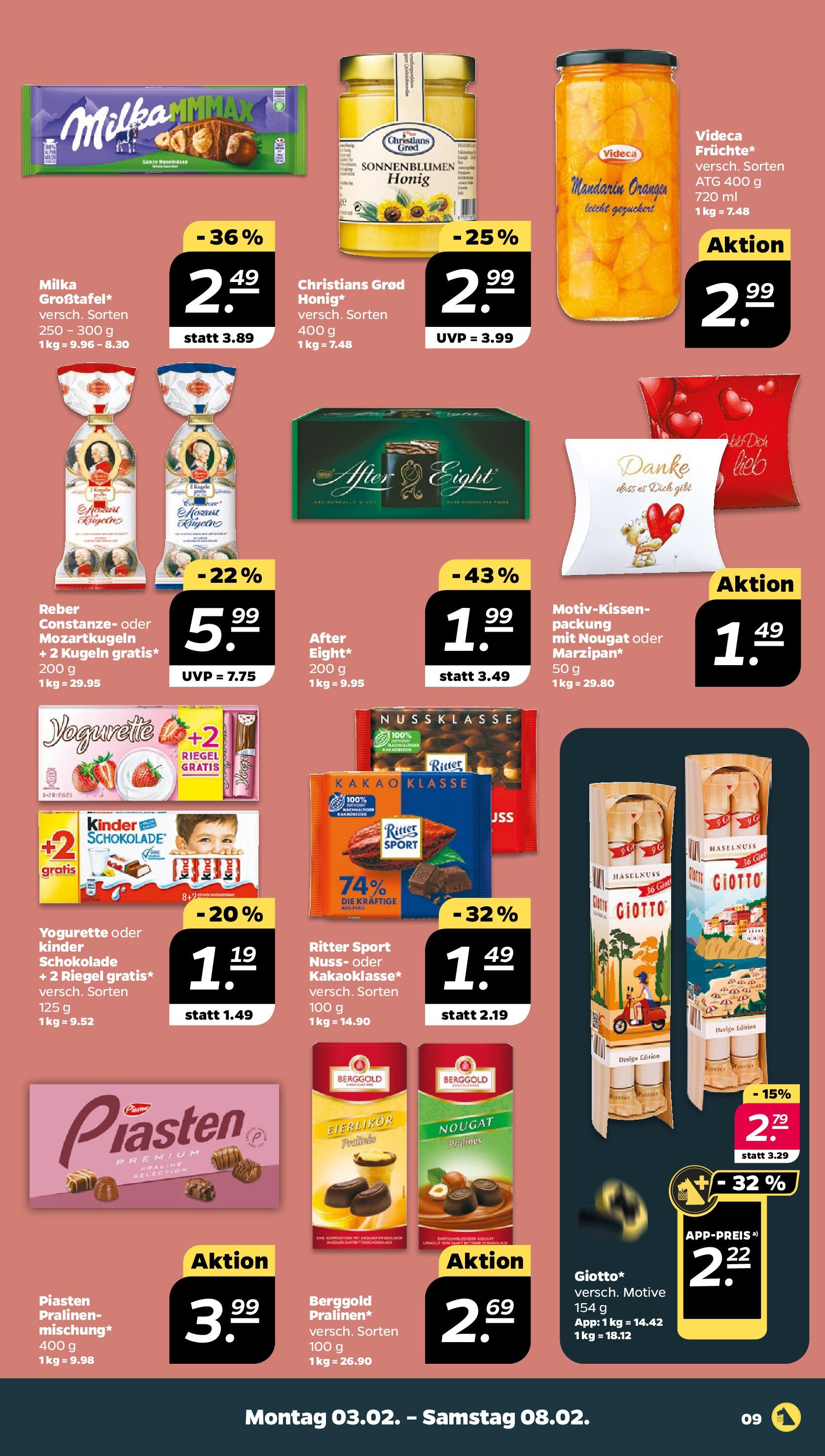 Netto - Netto APS : Wochenangebote ab 02.02.2025 → Angebote nächste Woche | Seite: 9 | Produkte: Yogurette, Schokolade, Ritter sport, Milka