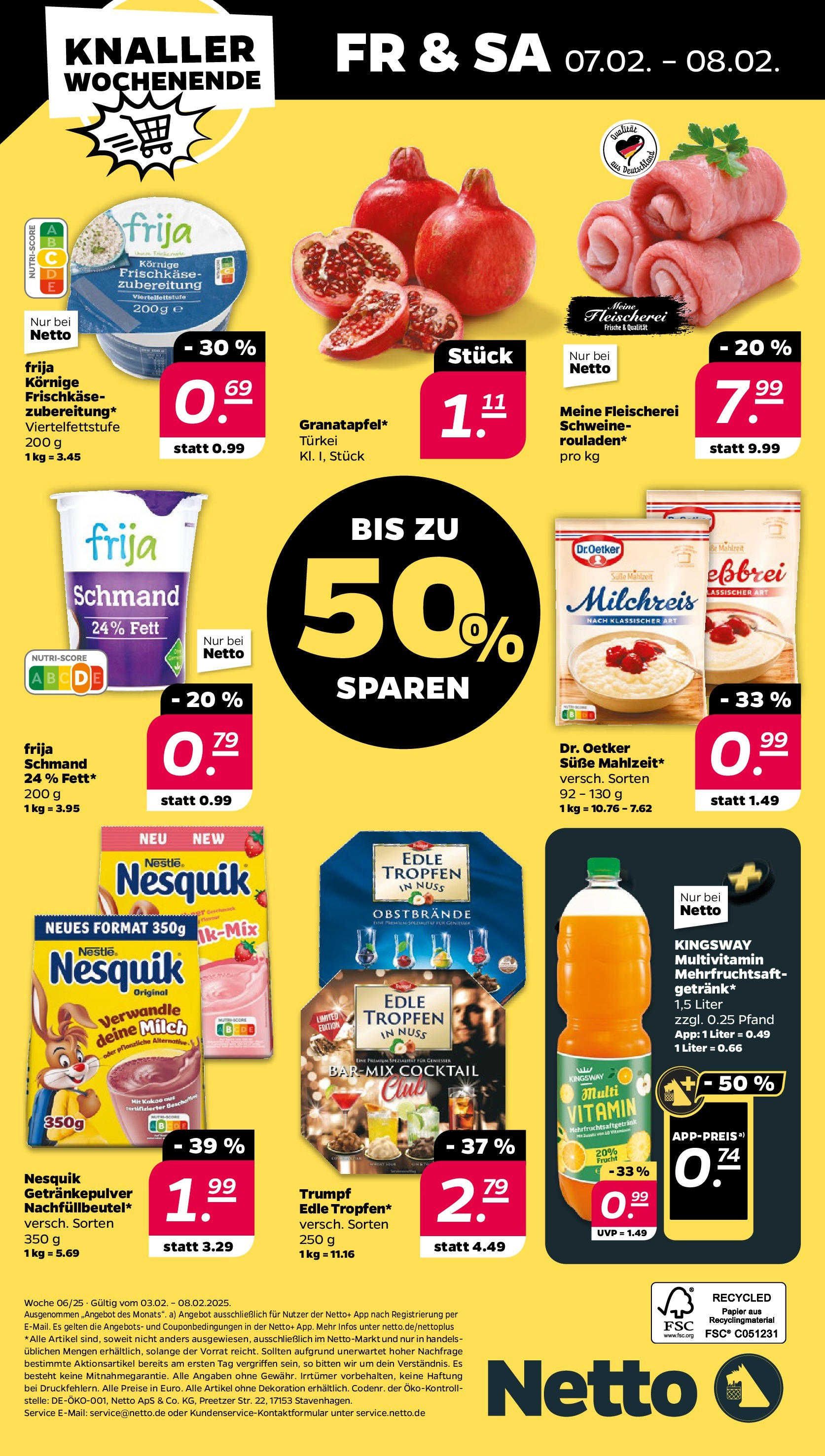 Netto - Netto APS : Wochenangebote ab 02.02.2025 → Angebote nächste Woche | Seite: 32 | Produkte: Nesquik, Milch, Frischkase