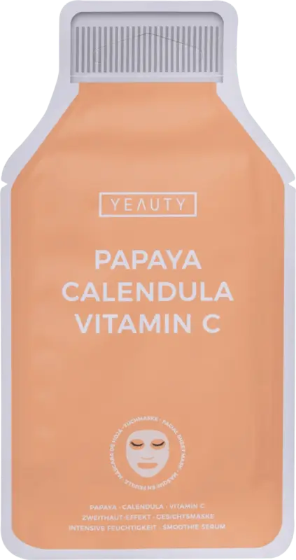 Yeauty Tuchmaske Papaya Calendula Vitamin