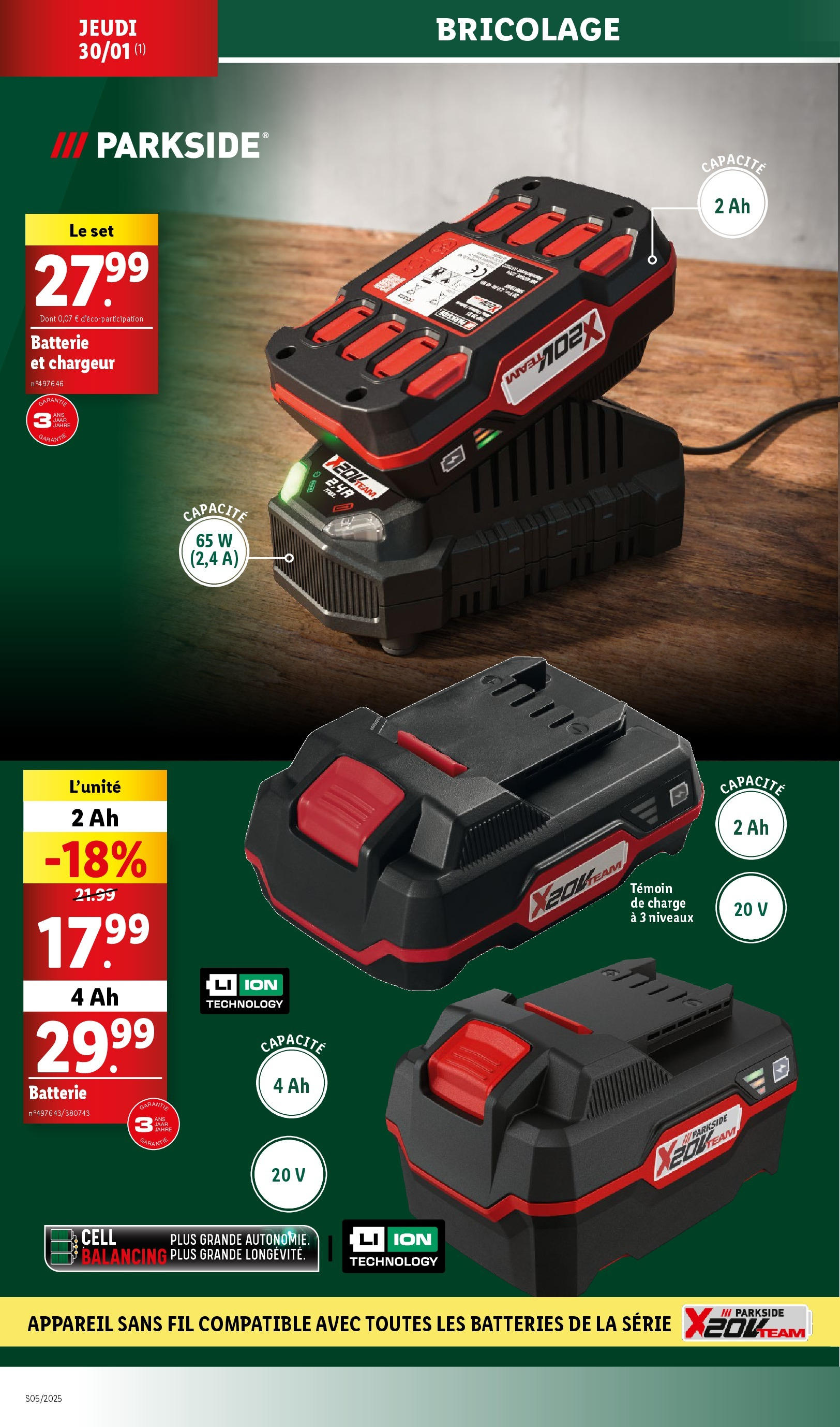 Catalogue LIDL du 28/01/2025 | Promo prospectus en ligne | Page: 42 | Produits: Batterie