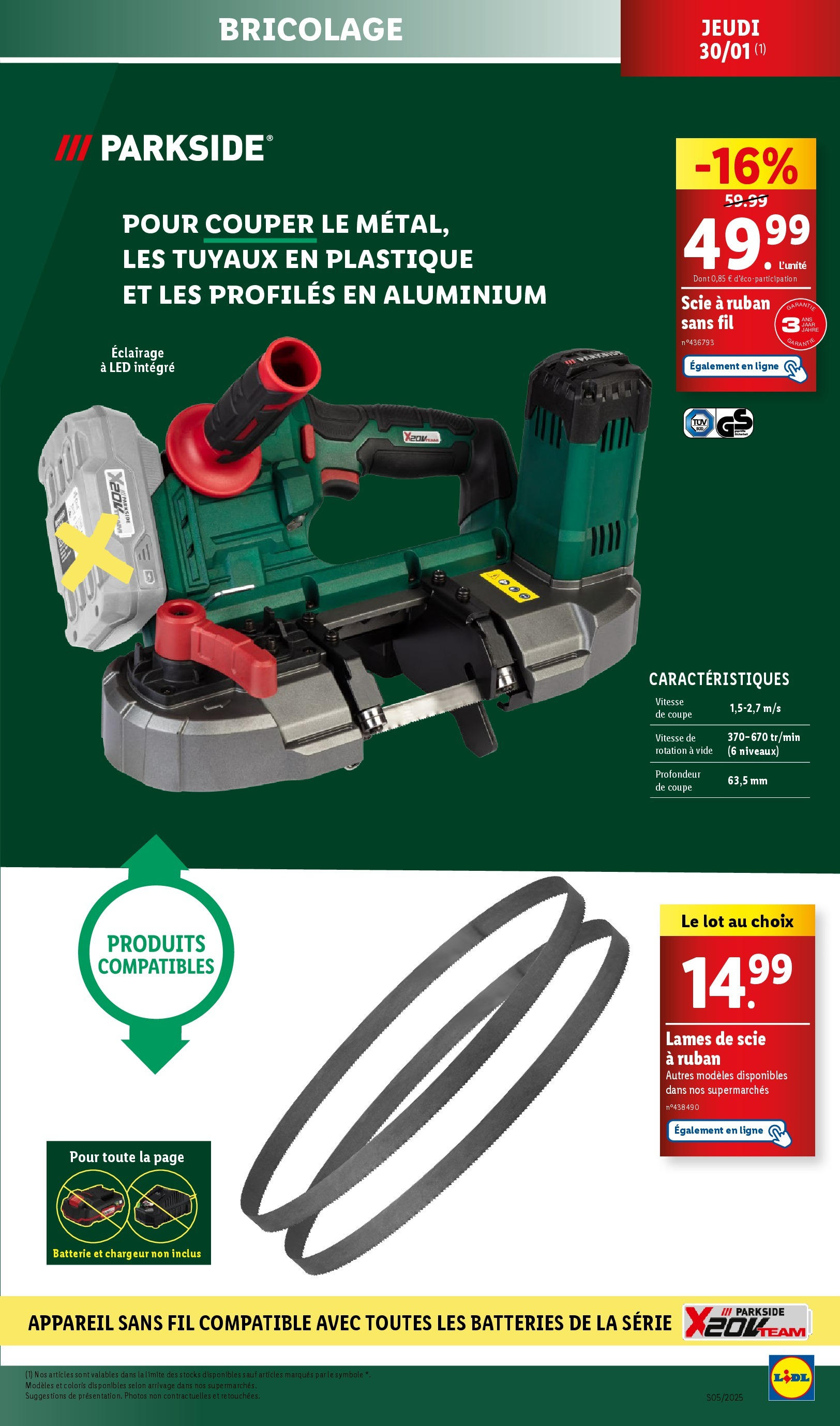 Catalogue LIDL du 28/01/2025 | Promo prospectus en ligne | Page: 47 | Produits: Batterie