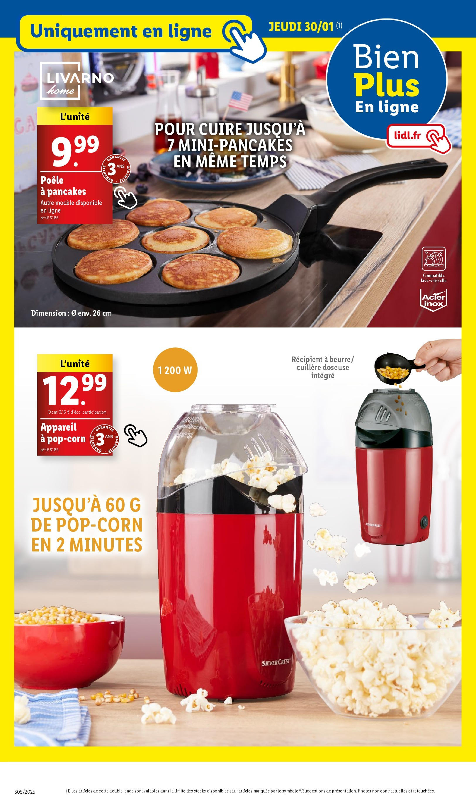 Catalogue LIDL du 28/01/2025 | Promo prospectus en ligne | Page: 60 | Produits: Popcorn, Poêle, Beurre