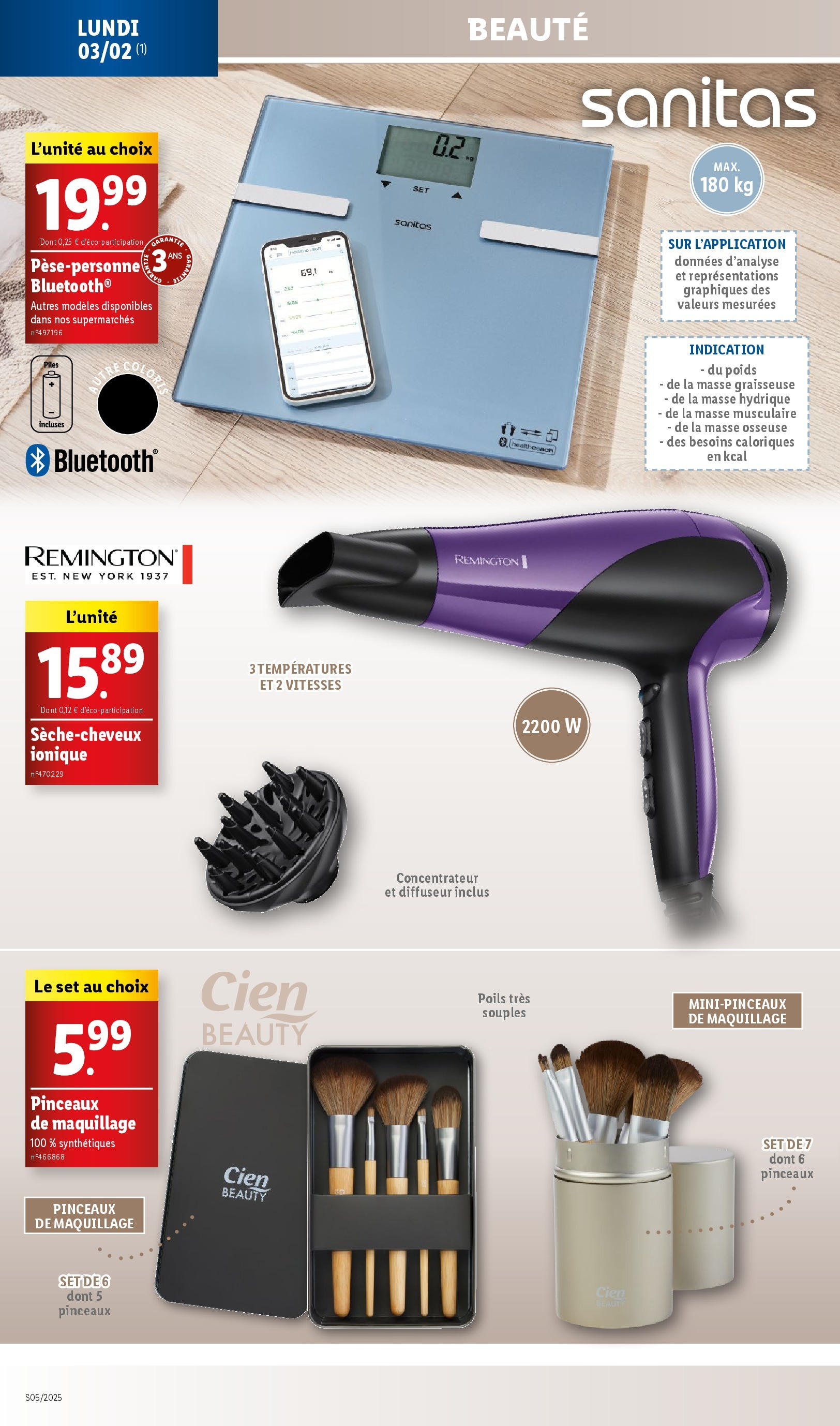 Catalogue LIDL du 28/01/2025 | Promo prospectus en ligne | Page: 72 | Produits: Poids, Diffuseur, Maquillage, Piles