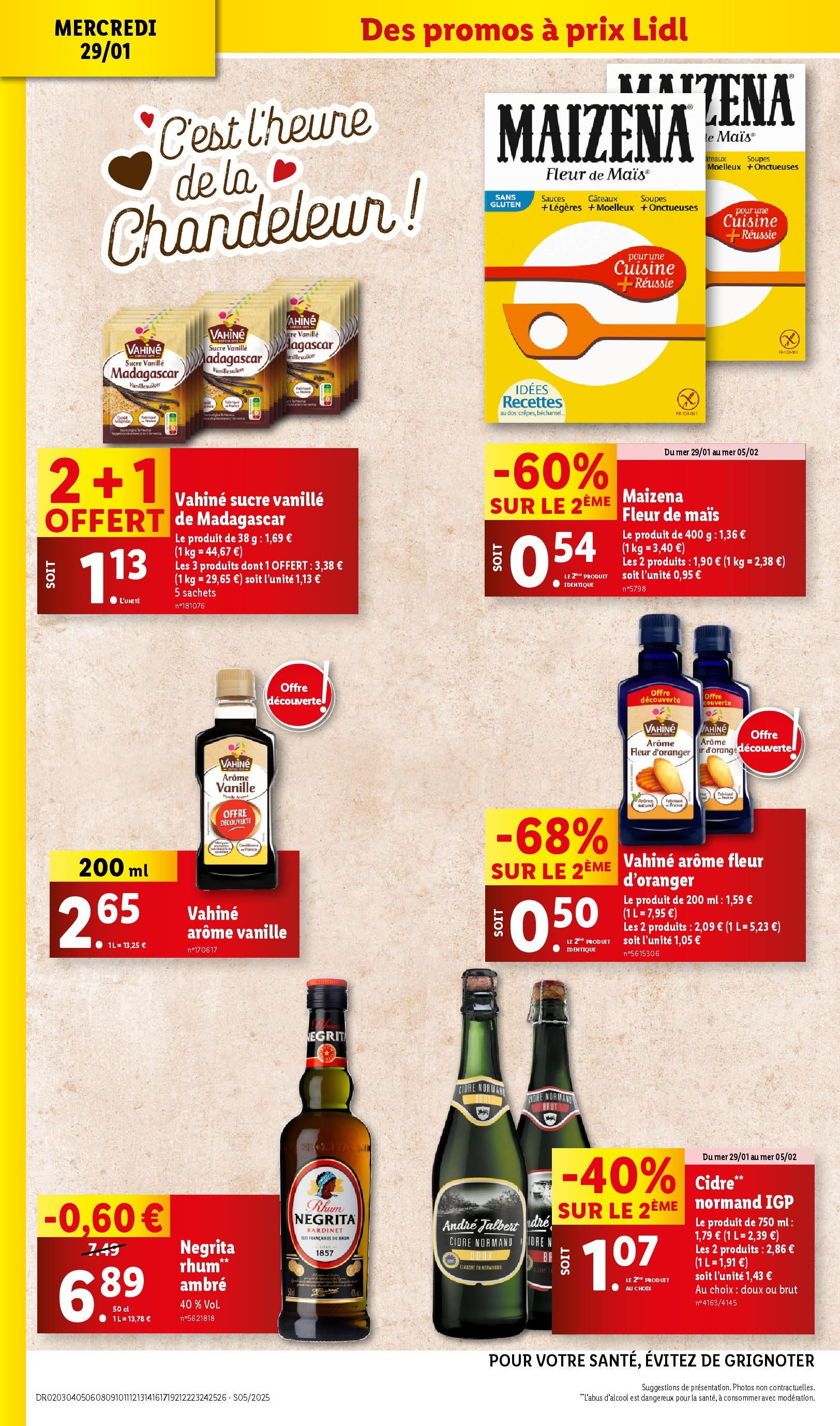 Catalogue LIDL du 28/01/2025 | Promo prospectus en ligne | Page: 10 | Produits: Sucre, Mais, Cidre, Rhum