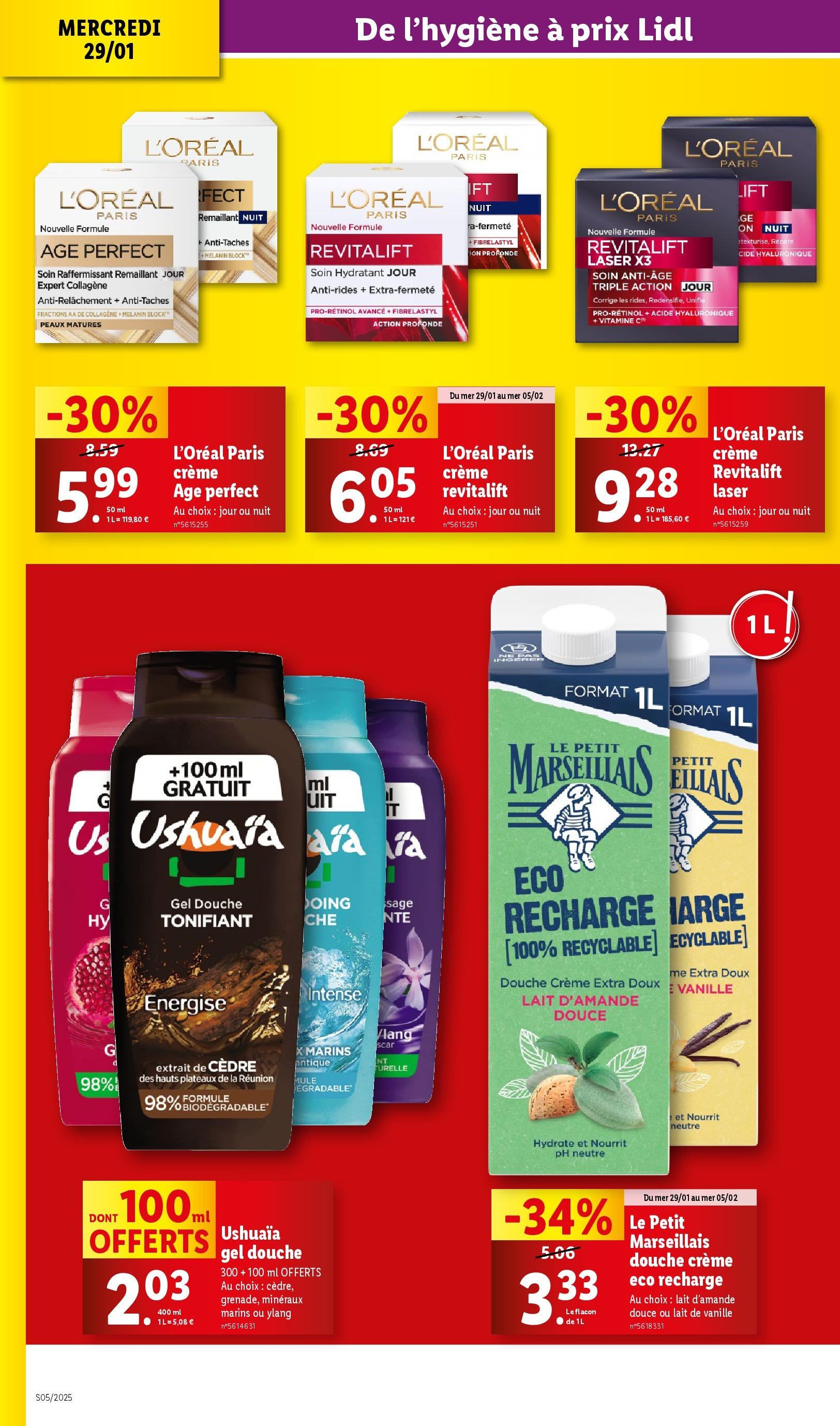 Catalogue LIDL du 28/01/2025 | Promo prospectus en ligne | Page: 22 | Produits: Lait d'amande, Gel douche, Lait, Crème