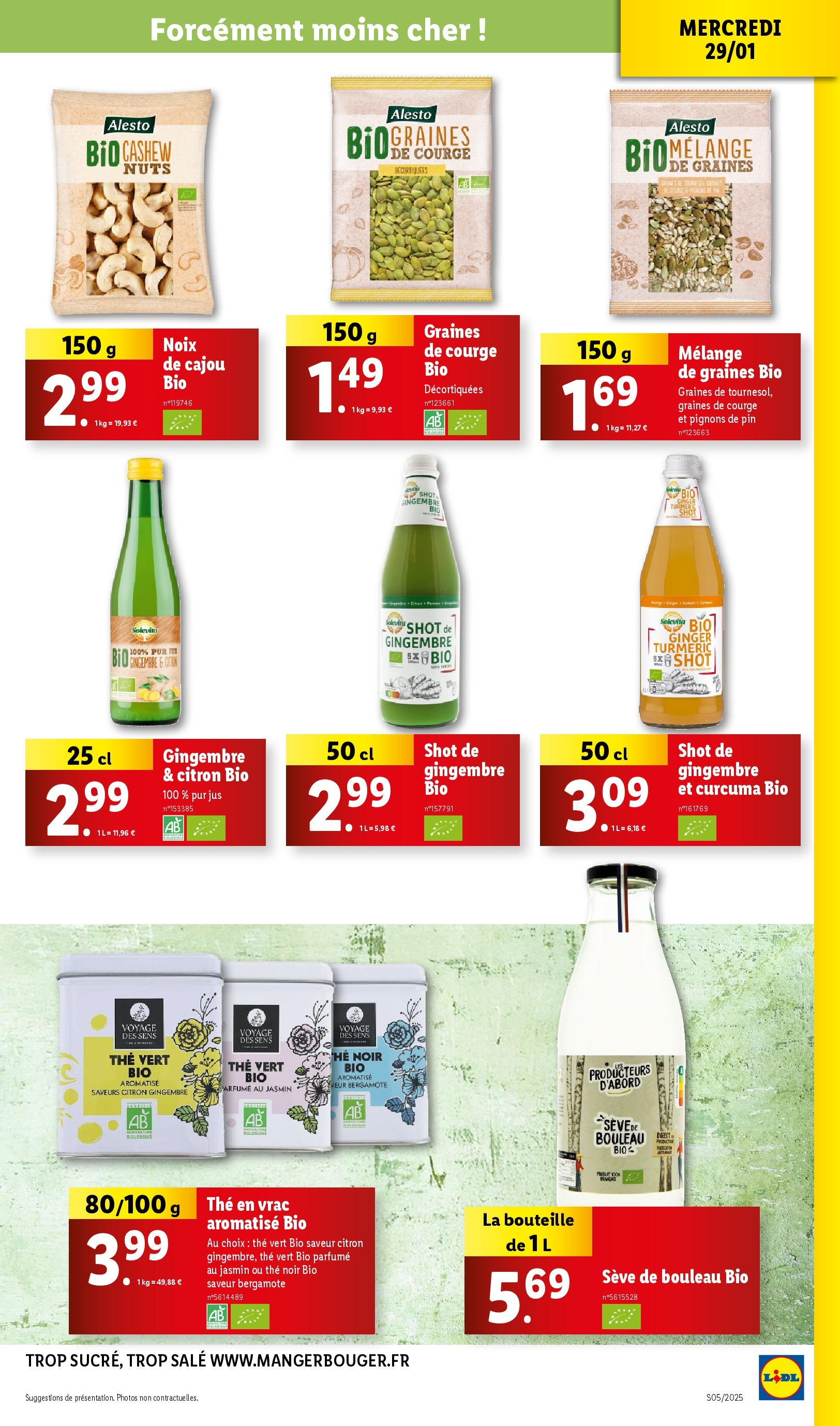 Catalogue LIDL du 28/01/2025 | Promo prospectus en ligne | Page: 31 | Produits: Sève de bouleau, Courge, Jus, Noix