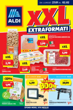 Anteprima del volantino Aldi - XXL extraformati valido a partire dal 26.01.2025