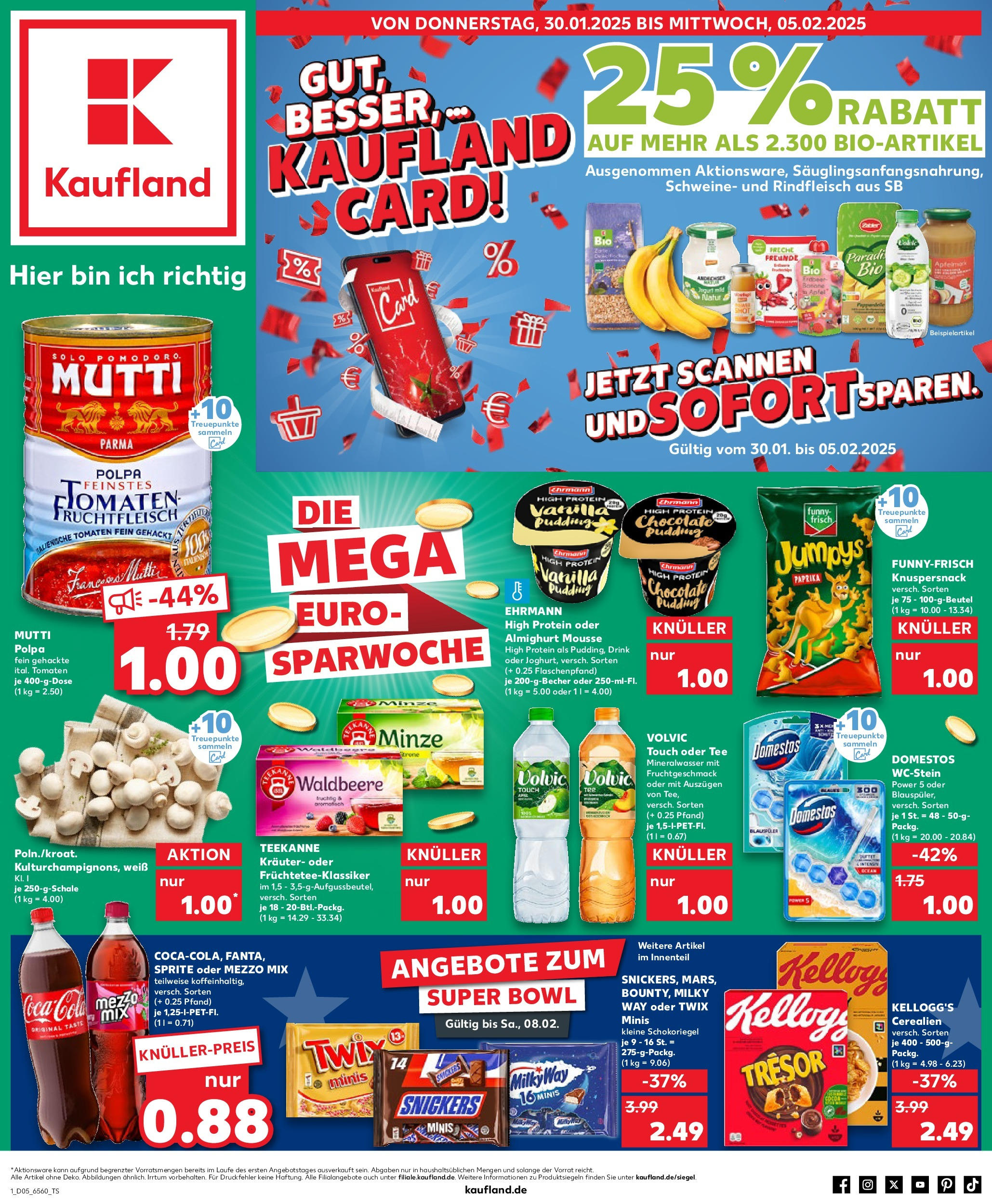 Kaufland - Solingen, Friedenstraße 64 (ab 30.01.2025) » Angebote Online zum Blättern | Seite: 1 | Produkte: High protein pudding, Snickers, Teekanne, Rindfleisch