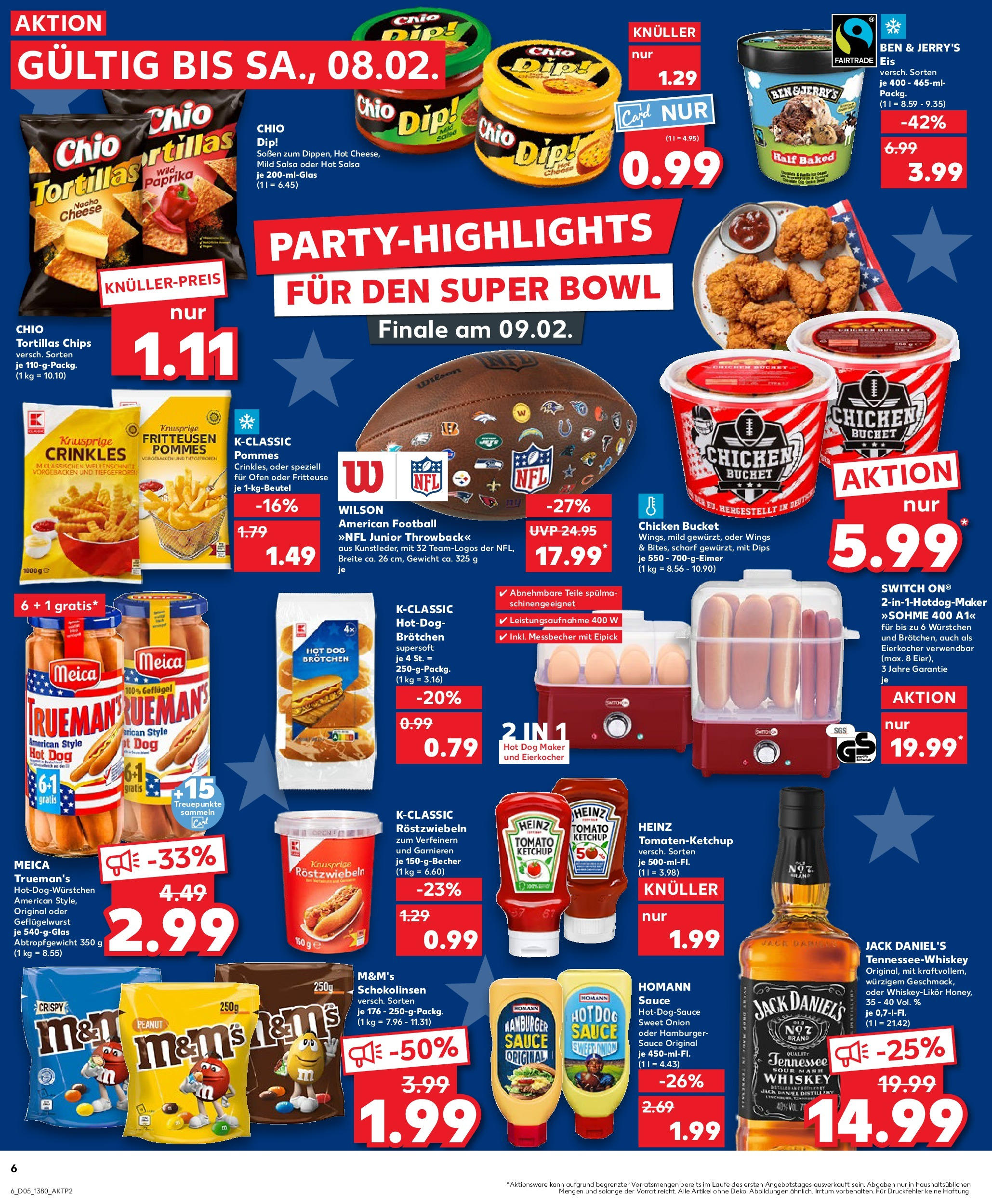 Kaufland - Sinzig, Industriestraße 10 (ab 30.01.2025) » Angebote Online zum Blättern | Seite: 6 | Produkte: Pommes, Football, Fritteuse, Whiskey