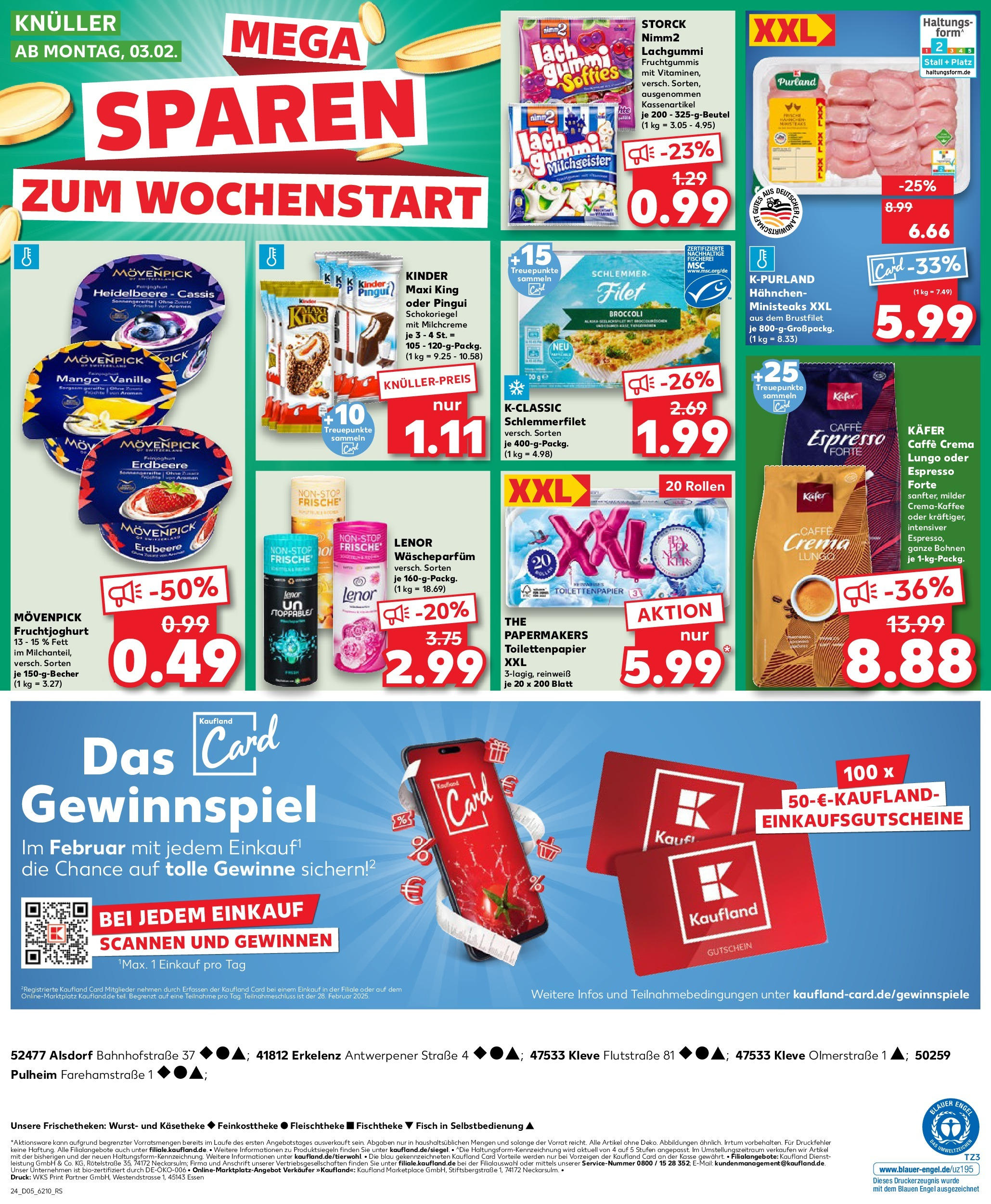 Kaufland - Alsdorf, Bahnhofstraße 37 (ab 30.01.2025) » Angebote Online zum Blättern | Seite: 24 | Produkte: Hahnchen, Fruchtjoghurt, Mango, Wurst