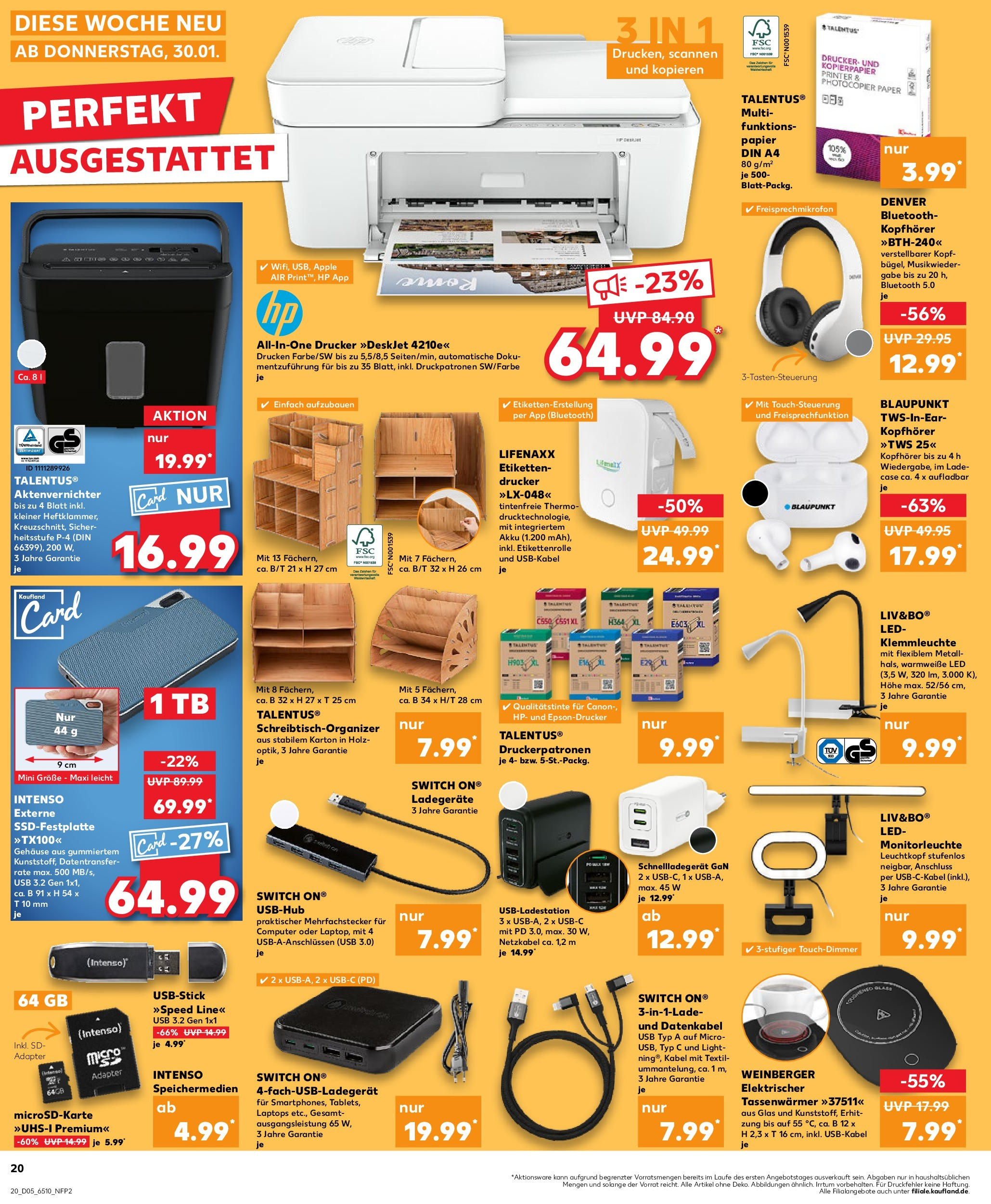 Kaufland - Solingen, Friedenstraße 64 (ab 30.01.2025) » Angebote Online zum Blättern | Seite: 20 | Produkte: HP, Aktenvernichter, Drucker, Kopfhörer