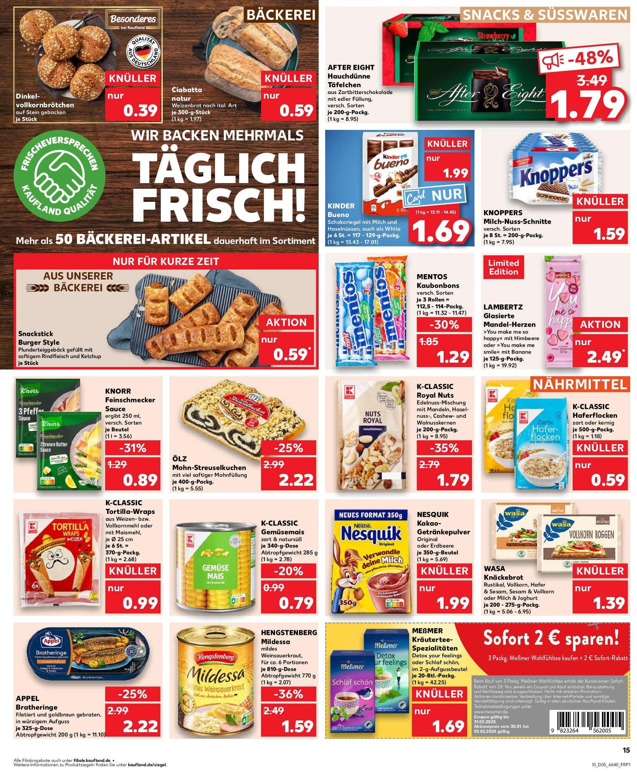 Kaufland - Neu-Ulm, Memminger Straße 56 (ab 30.01.2025) » Angebote Online zum Blättern | Seite: 15 | Produkte: Bäckerei, Milch, Knorr, Gemüse