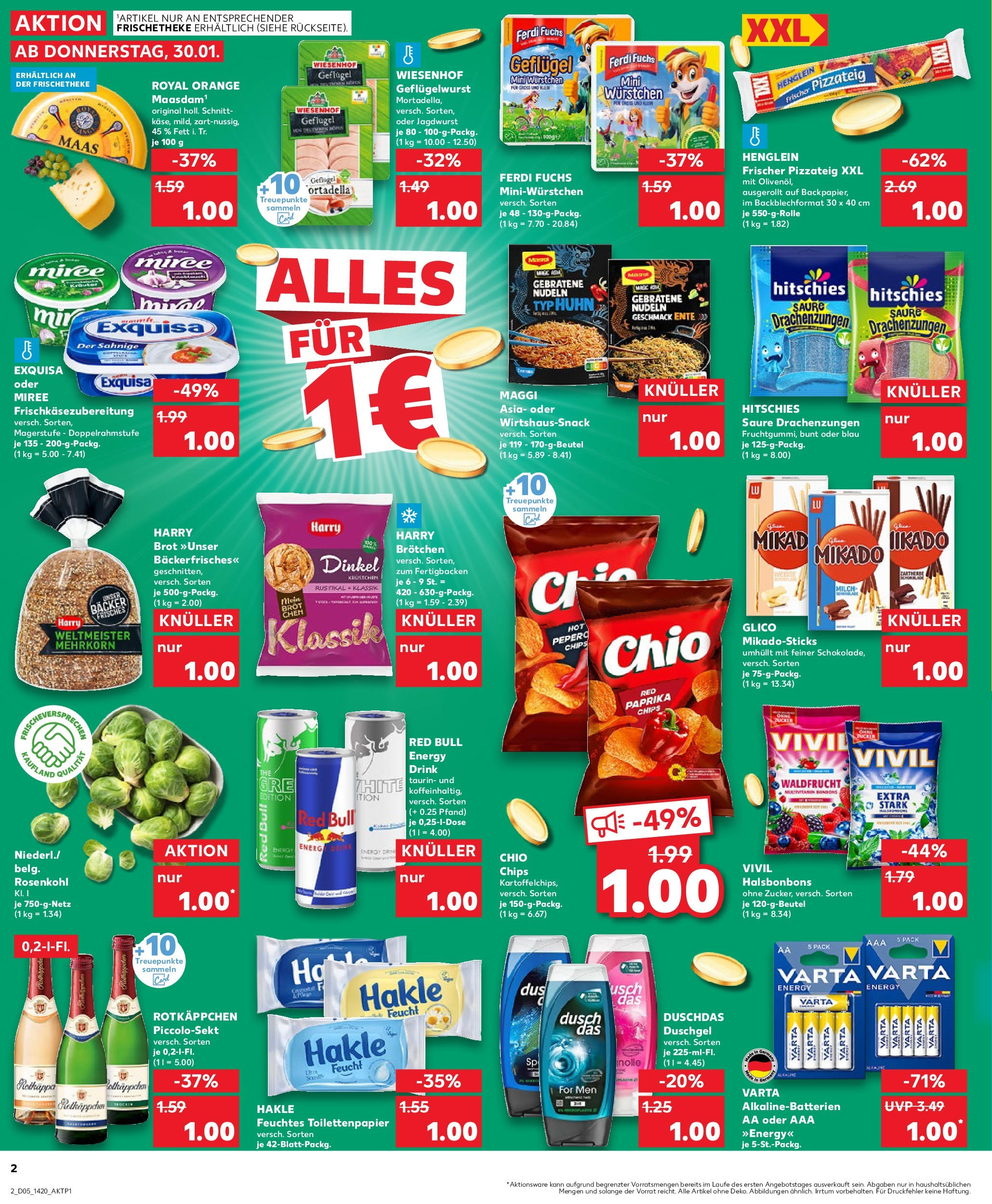 Kaufland - Westerburg, Poststraße 7 (ab 30.01.2025) » Angebote Online zum Blättern | Seite: 2 | Produkte: Energy, Duschgel, Ente, Toilettenpapier