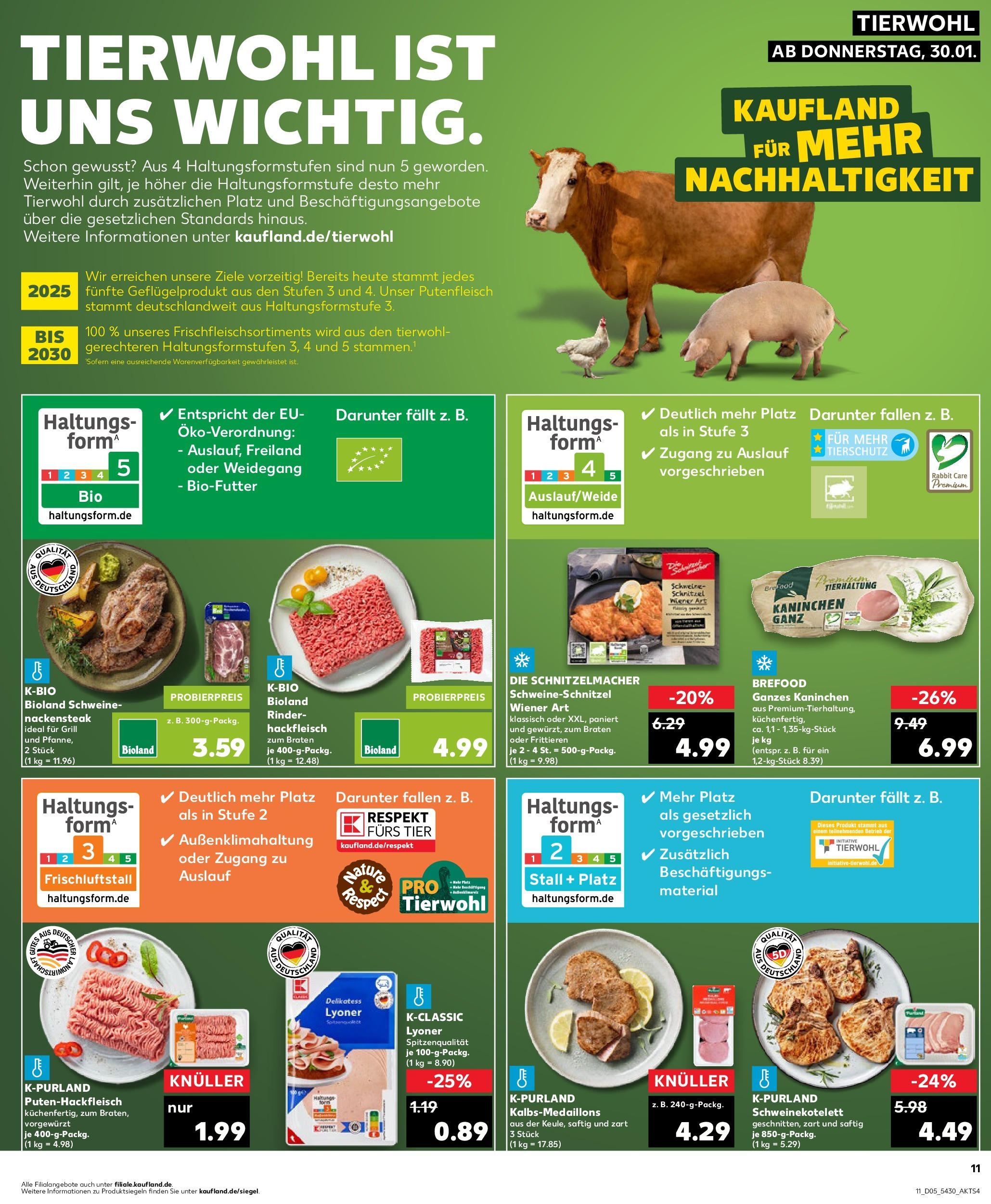 Kaufland - Neu-Ulm, Memminger Straße 56 (ab 30.01.2025) » Angebote Online zum Blättern | Seite: 11 | Produkte: Grill, Kaninchen, Schnitzel, Hackfleisch