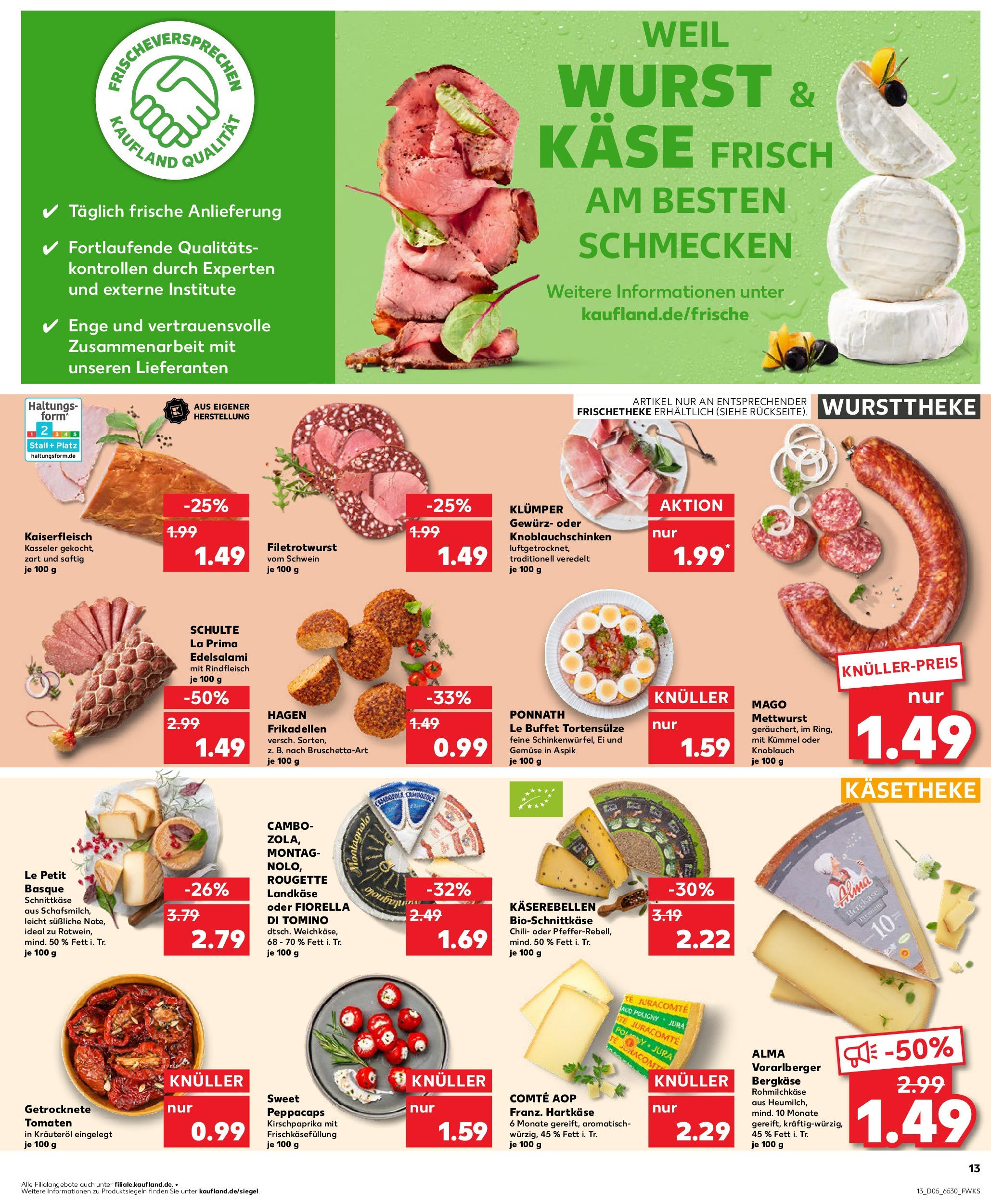 Kaufland - Berlin-Moabit, Perleberger Straße 42 A (ab 30.01.2025) » Angebote Online zum Blättern | Seite: 13 | Produkte: Käse, Tomaten, Chili, Rindfleisch