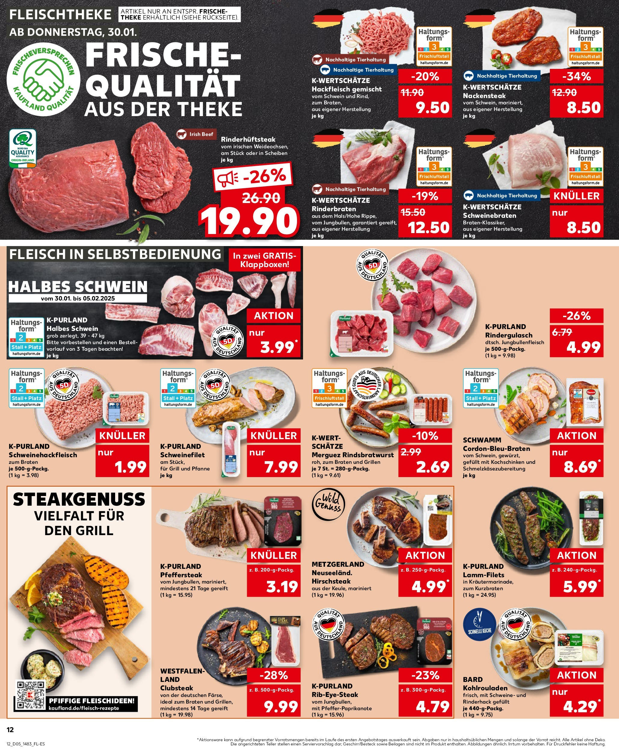 Kaufland - Frankfurt Am Main, Mainzer Landstraße 6 (ab 30.01.2025) » Angebote Online zum Blättern | Seite: 12 | Produkte: Grill, Rindergulasch, Küche, Schweinefilet