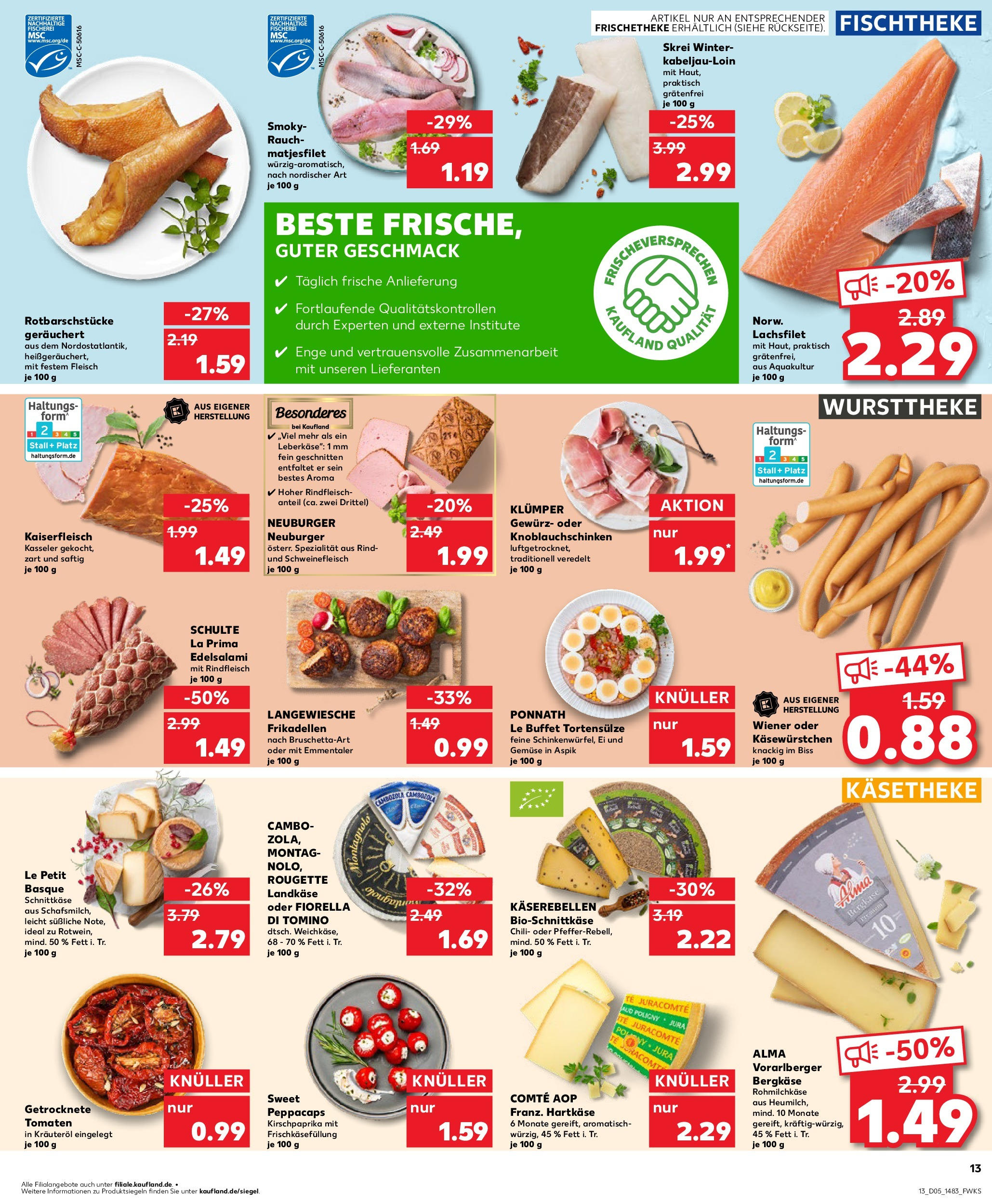 Kaufland - Frankfurt Am Main, Mainzer Landstraße 6 (ab 30.01.2025) » Angebote Online zum Blättern | Seite: 13 | Produkte: Gemüse, Chili, Fleisch, Leberkase