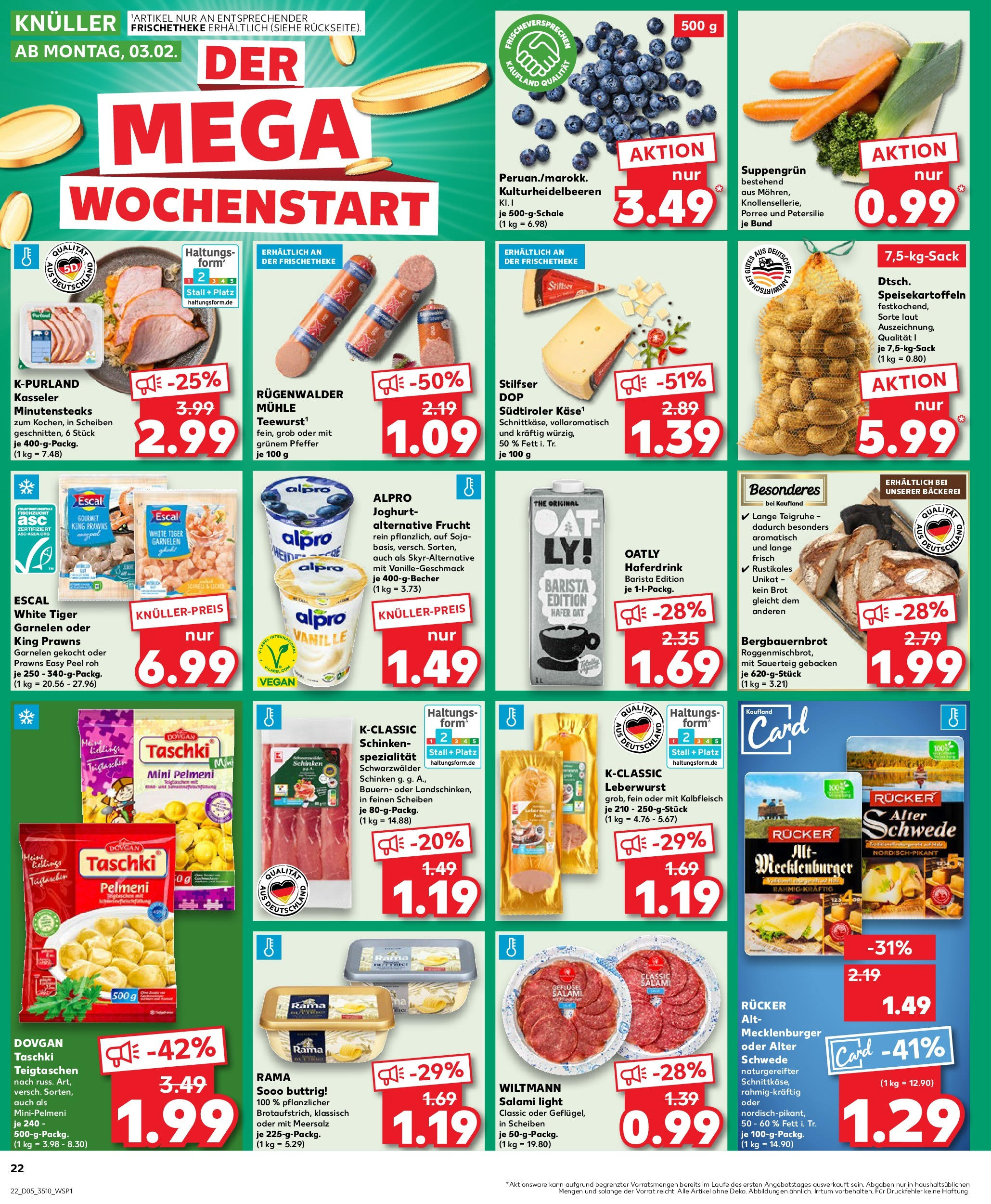 Kaufland - Meiningen, Werrastraße 14 (ab 30.01.2025) » Angebote Online zum Blättern | Seite: 22 | Produkte: Joghurt, Brot, Salami, Schinken