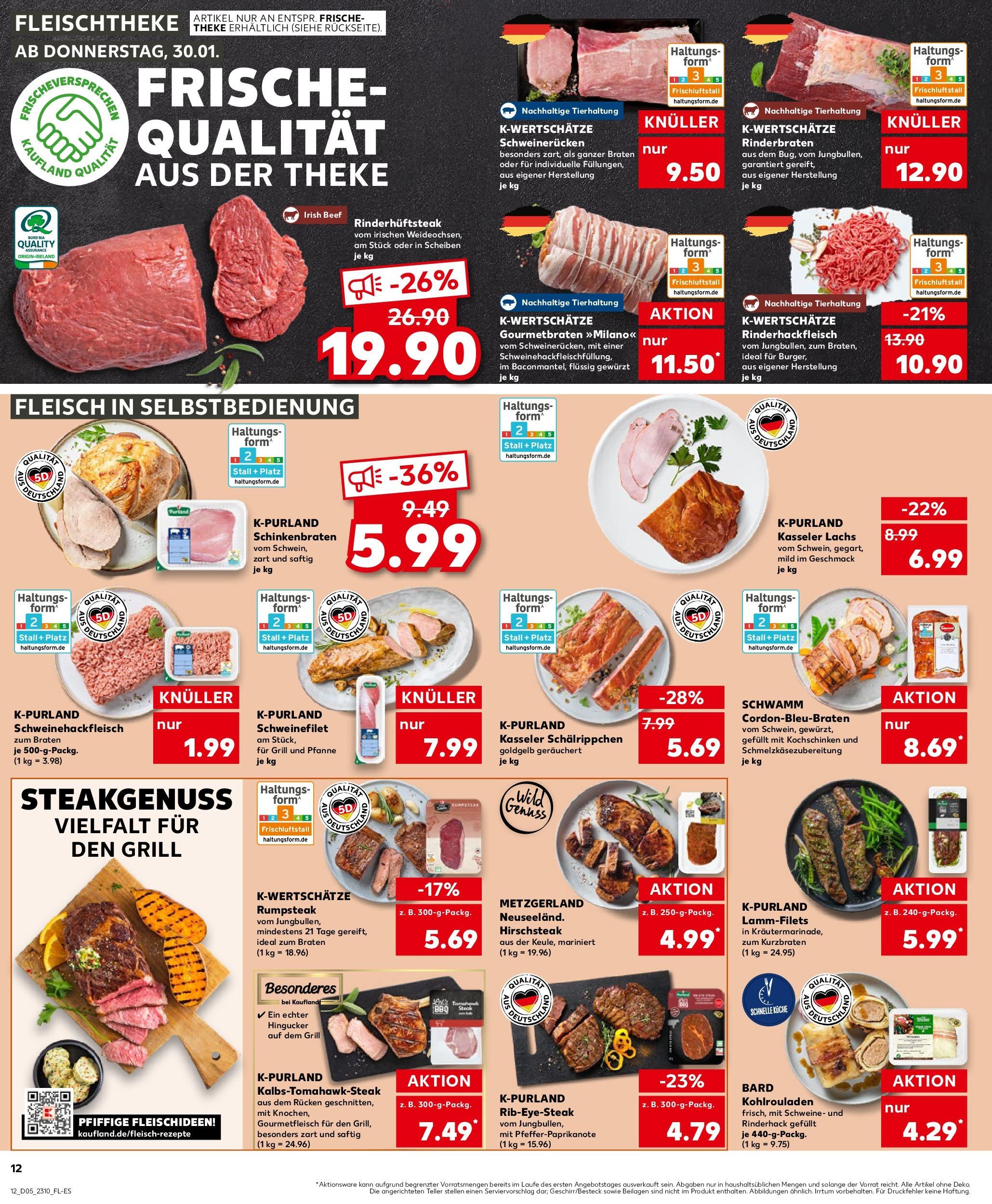 Kaufland - Heidelberg, Kurfürsten-Anlage 61 (ab 30.01.2025) » Angebote Online zum Blättern | Seite: 12 | Produkte: Grill, Küche, Schweinefilet, Fleisch