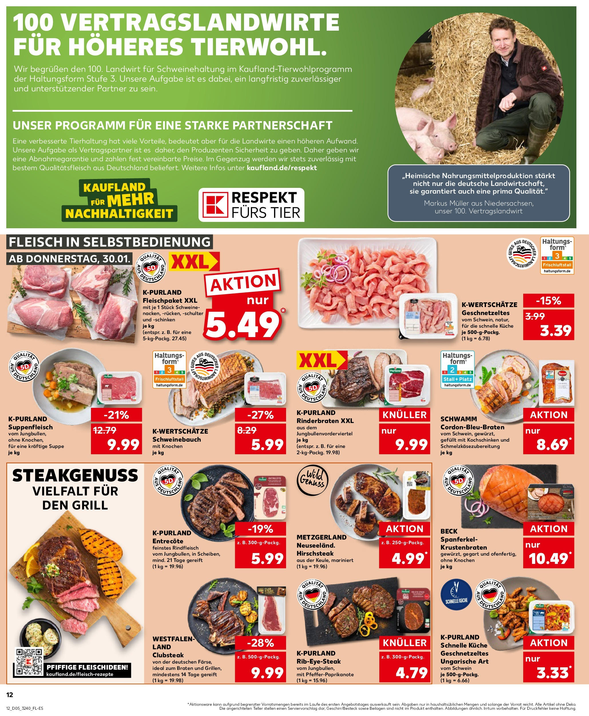 Kaufland - Neustrelitz, Strelitzer Straße 24 (ab 30.01.2025) » Angebote Online zum Blättern | Seite: 12 | Produkte: Küche, Krustenbraten, Suppenfleisch, Rindfleisch